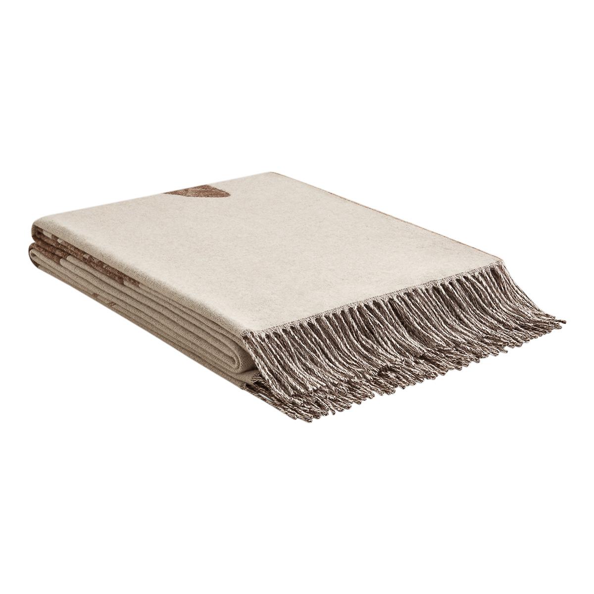 Hermes Cheval d'Attelage Cashmere Blanket Seigel For Sale 4