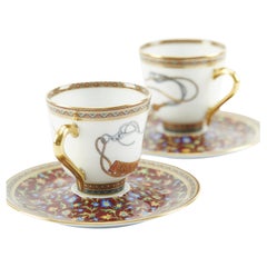 HERMÈS Cheval d'Orient Kaffeetassen und Untertassen