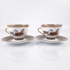 Hermes Cheval d'Orient tea cup and saucer n°3 Set of two