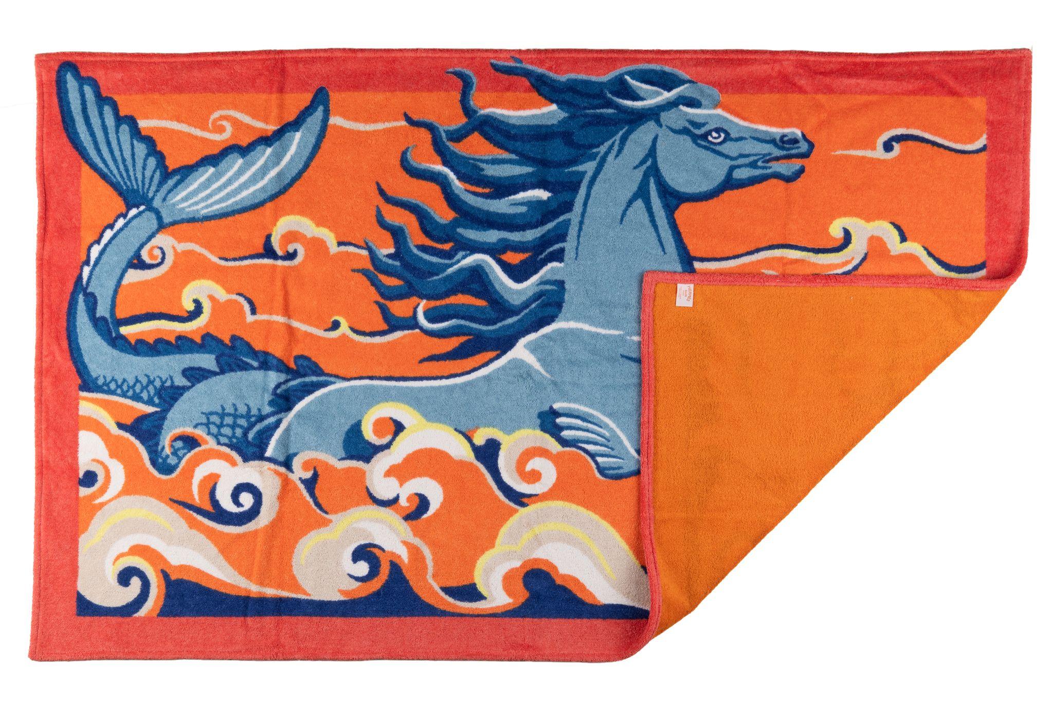 Il telo mare Hermès in spugna con stampa 