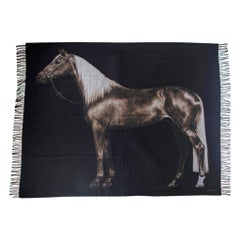 Hermes Cheval Palomino Alezan Mongolian Cashmere Decke Neu