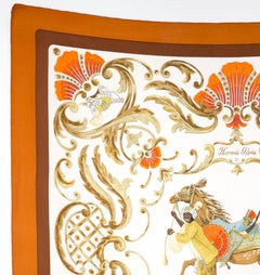 Hermes Cheval Turc by Christiane Vauzelles Silk Scarf