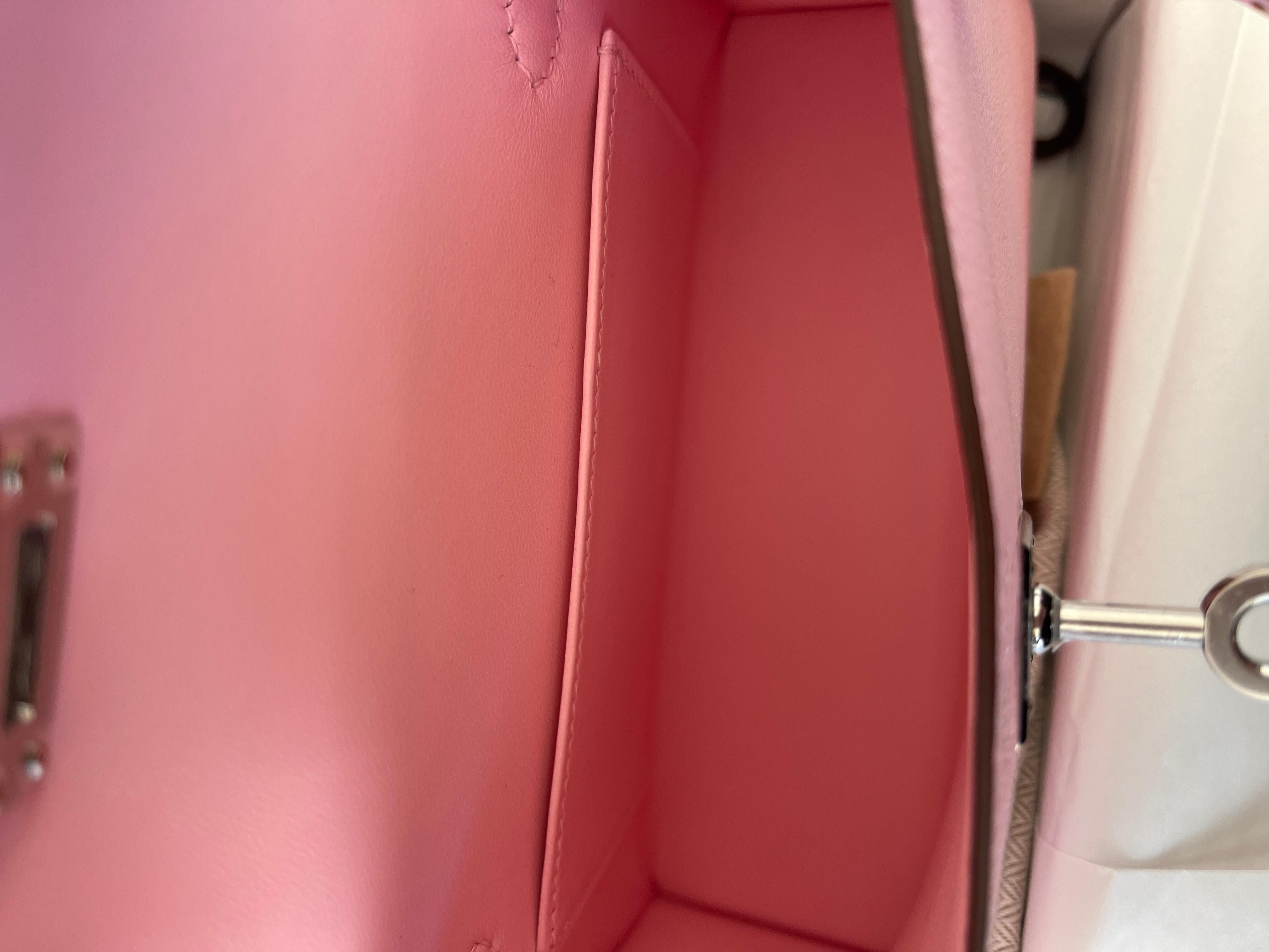 HERMES Chevre Mini Kelly Sellier 20 Rose Sakura 3