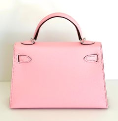 HERMES Chevre Mini Kelly Sellier 20 Rose Sakura