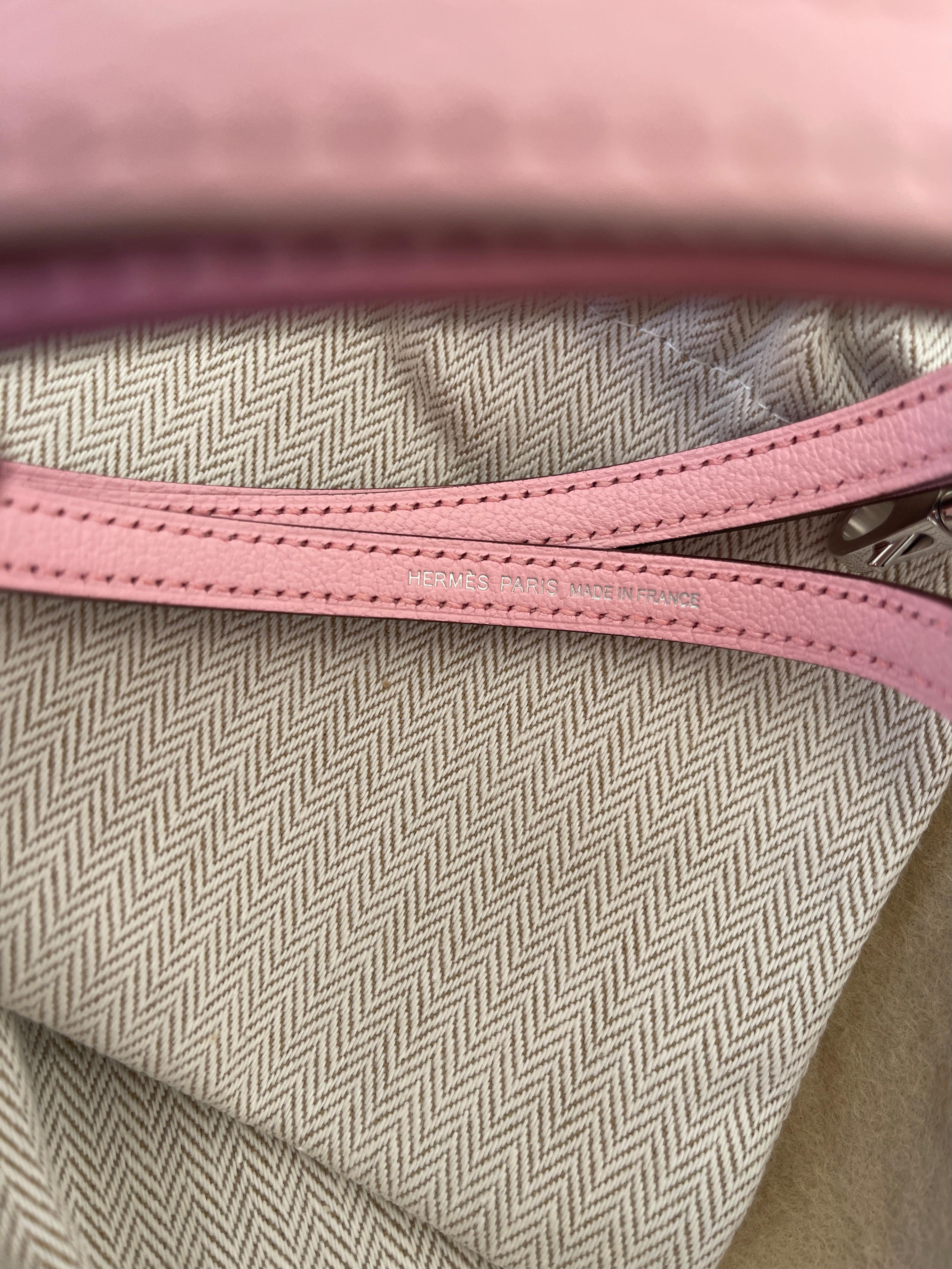 HERMES Chevre Mini Kelly Sellier 20 Rose Sakura 1