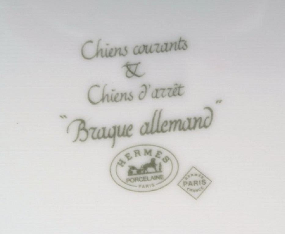 Hermes Chiens Courants & Chiens D'Arret Porcelain Plate, Late 20th C. In Excellent Condition In København, Copenhagen