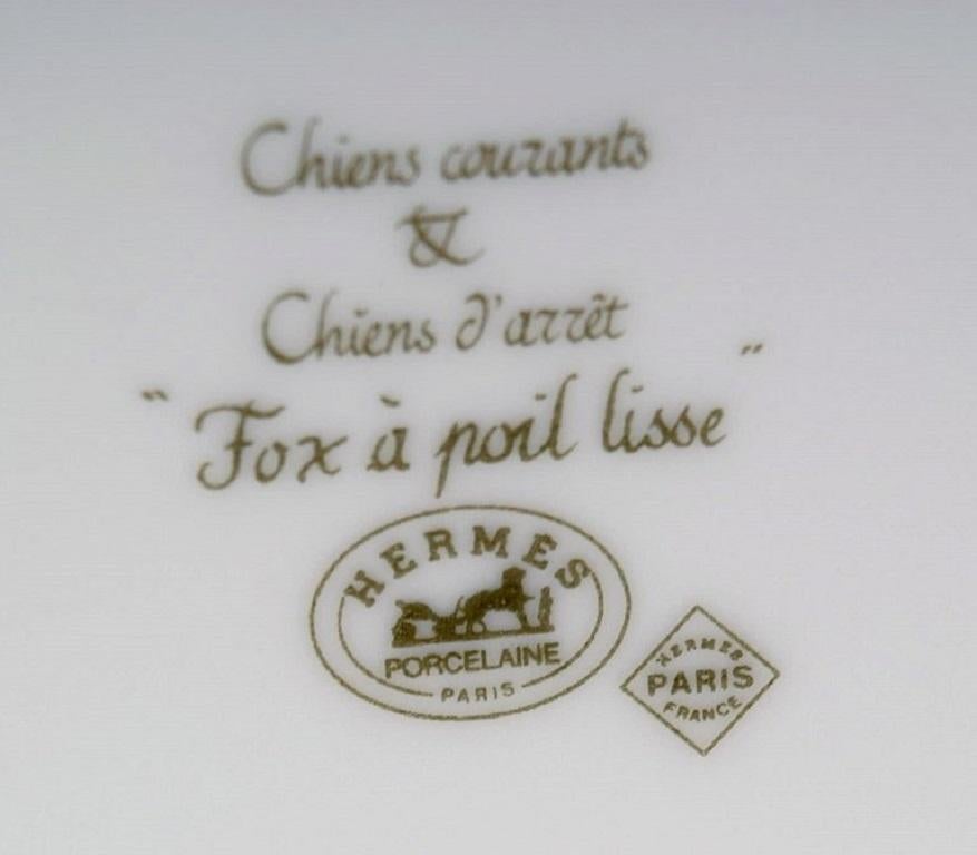 20th Century Hermes Chiens Courants & Chiens D'Arret Porcelain Plate, Late 20th C.