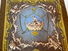 Hermes Chiens et Valets by Charles J. Hallo Silk Scarf France 1963
