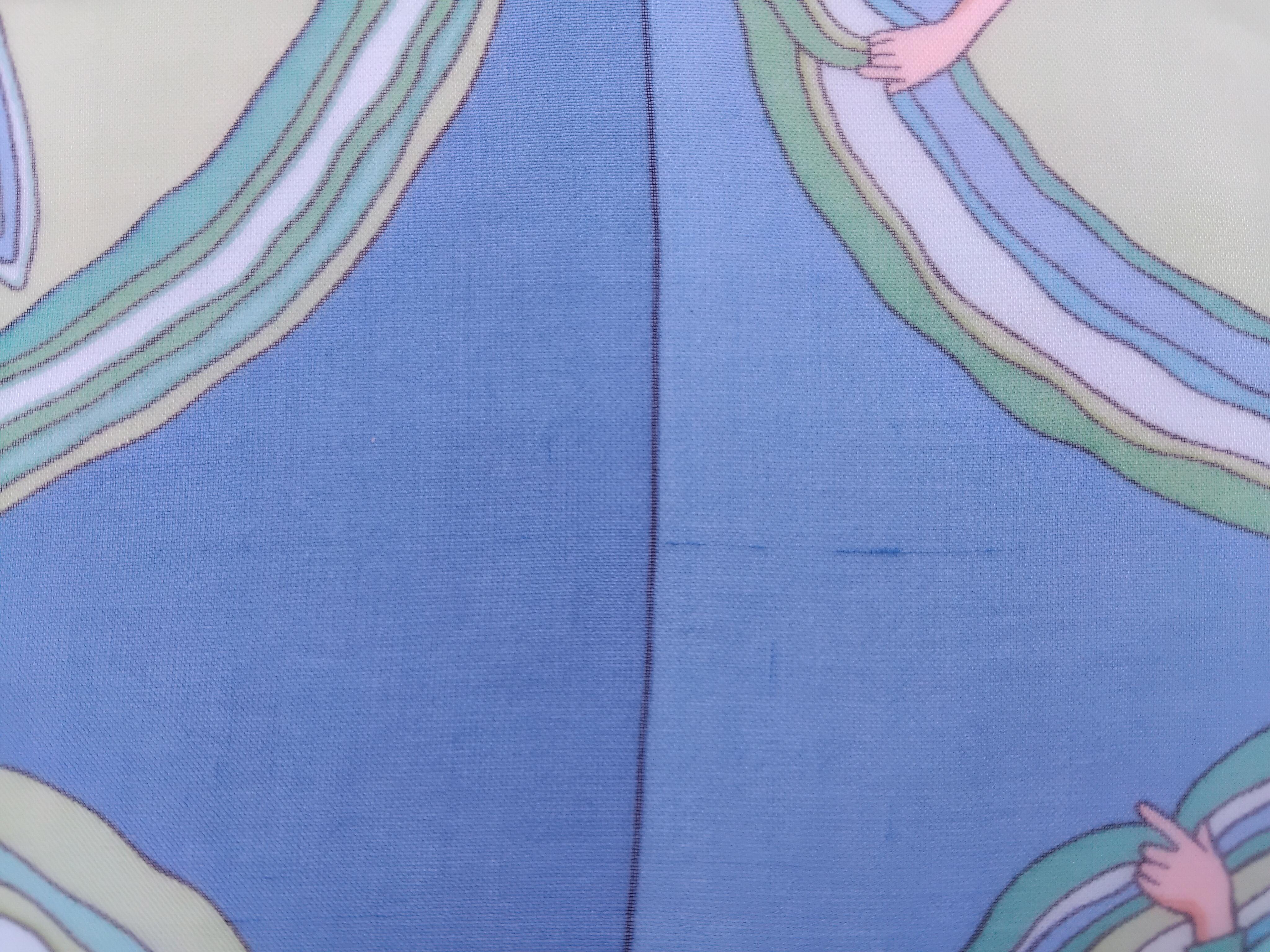 Hermès Chiffon Mousseline Silk Scarf Belles du Mexique Jamin 35 inches For Sale 16