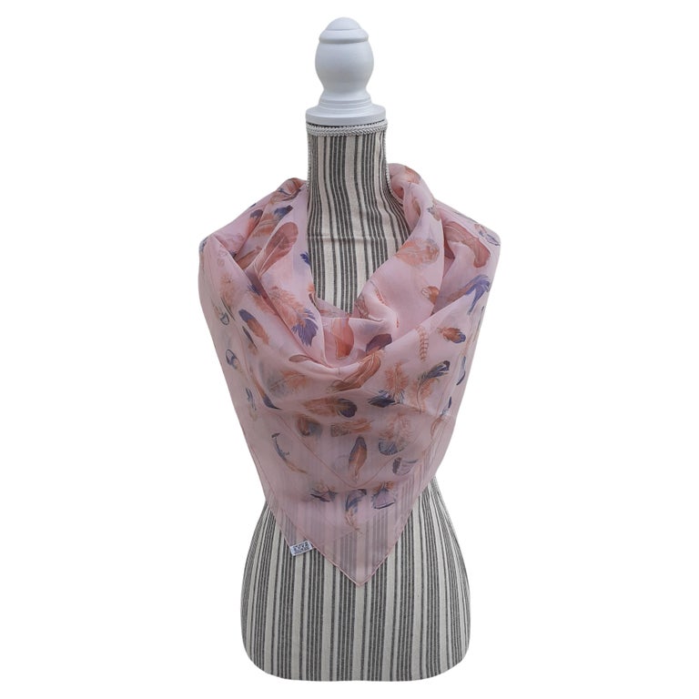 Foulard Carré Hermès 'Plumes' Par Henri De Linarès - Soie - 1999 - Occasion Très Bon état