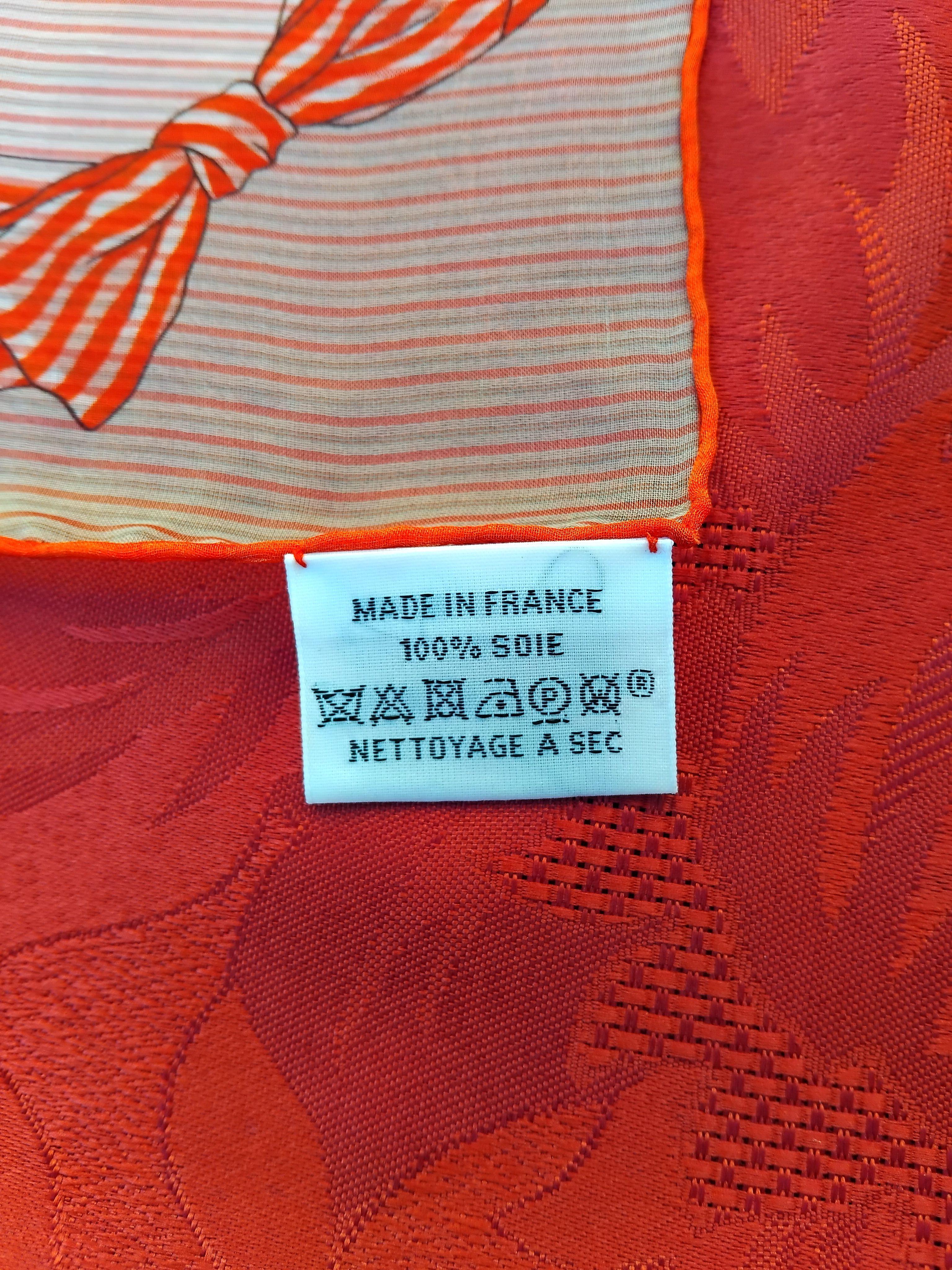 Hermès Chiffon Silk Scarf Mousseline Les Bécanes Grenadine Grygkar 70 cm For Sale 8