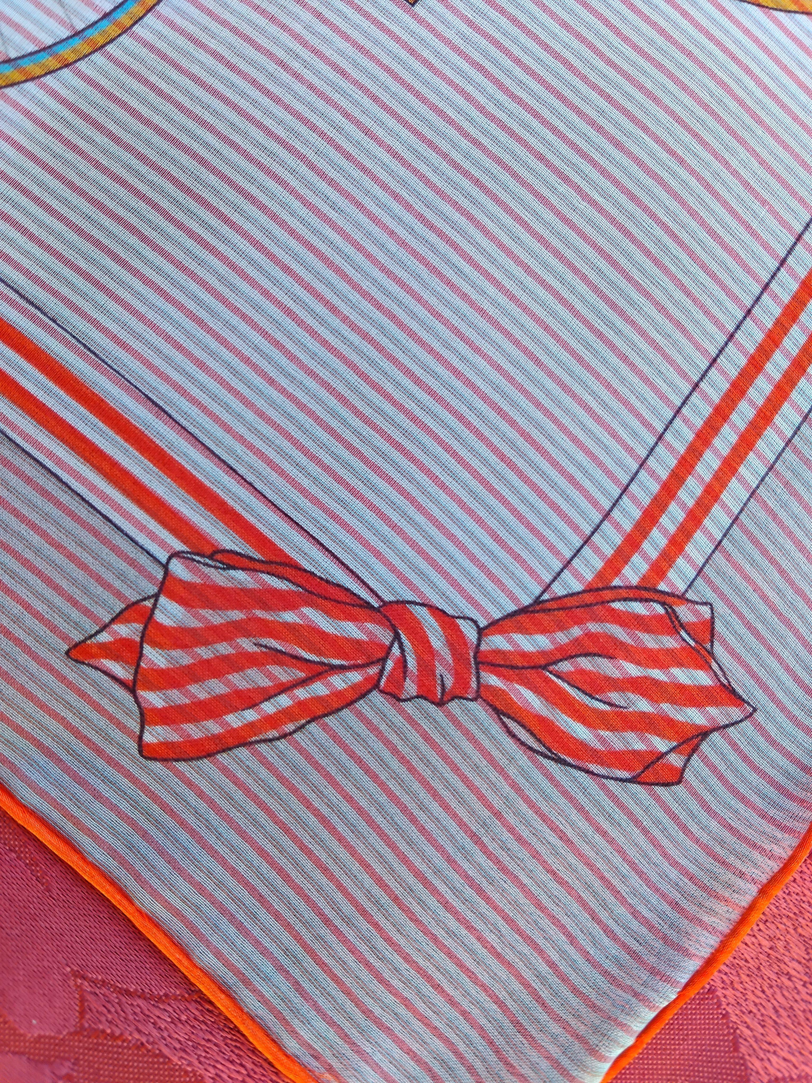 Hermès Chiffon Silk Scarf Mousseline Les Bécanes Grenadine Grygkar 70 cm For Sale 5