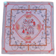 Hermès Chiffon Silk Scarf Mousseline Les Bécanes Grenadine Grygkar 70 cm