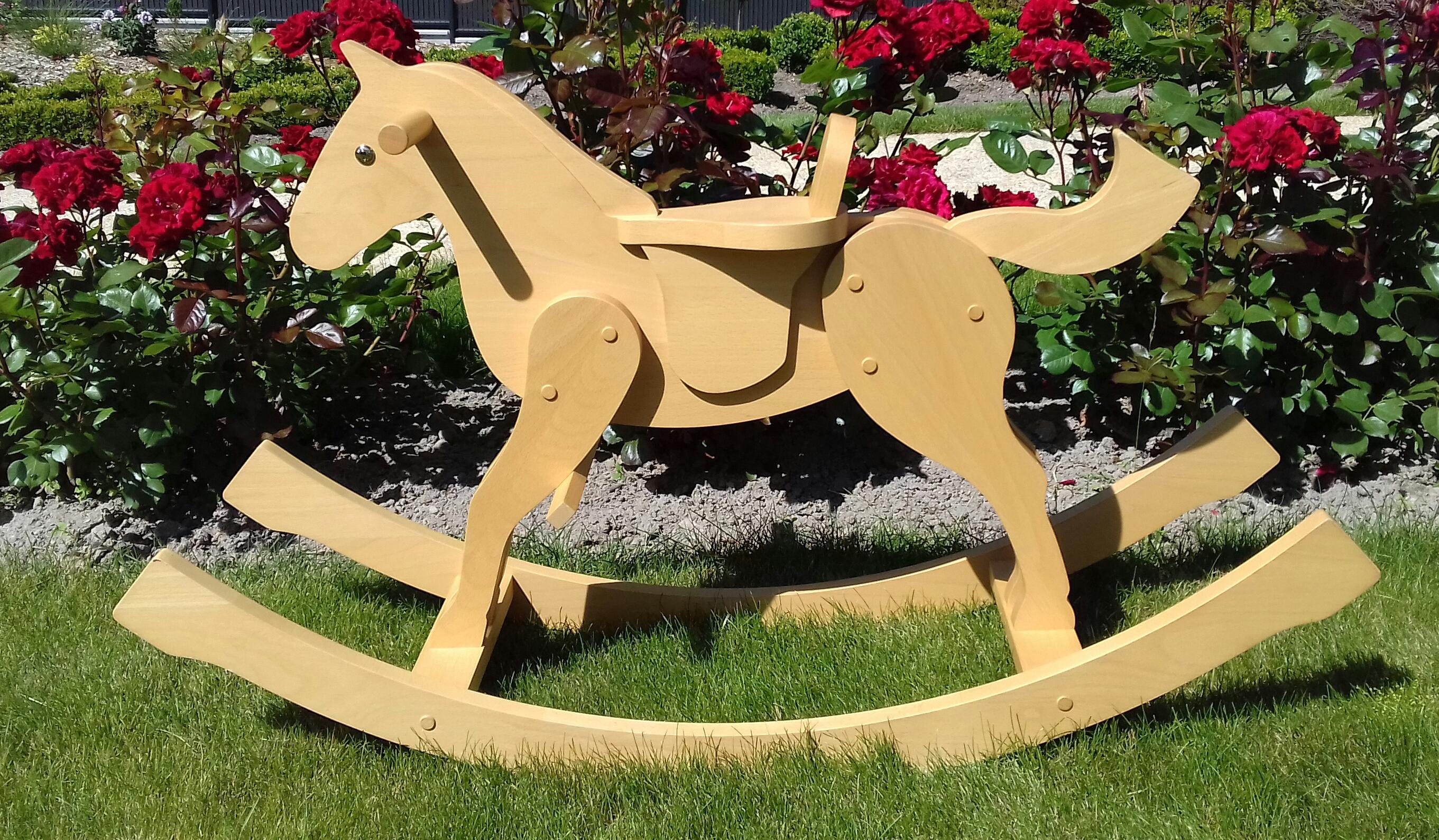 Hermès Child Toy Real Beechwood Rocking Horse RARE 11