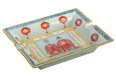Hermes Chinese Figures Porcelain Ashtray