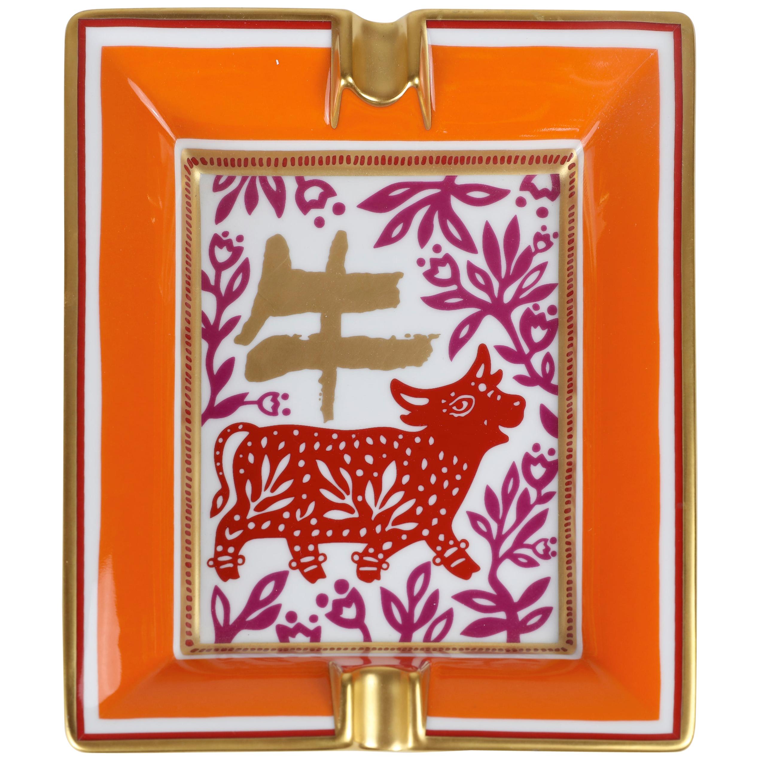 Hermes Chinese Zodiac Ashtray, Year of the Ox