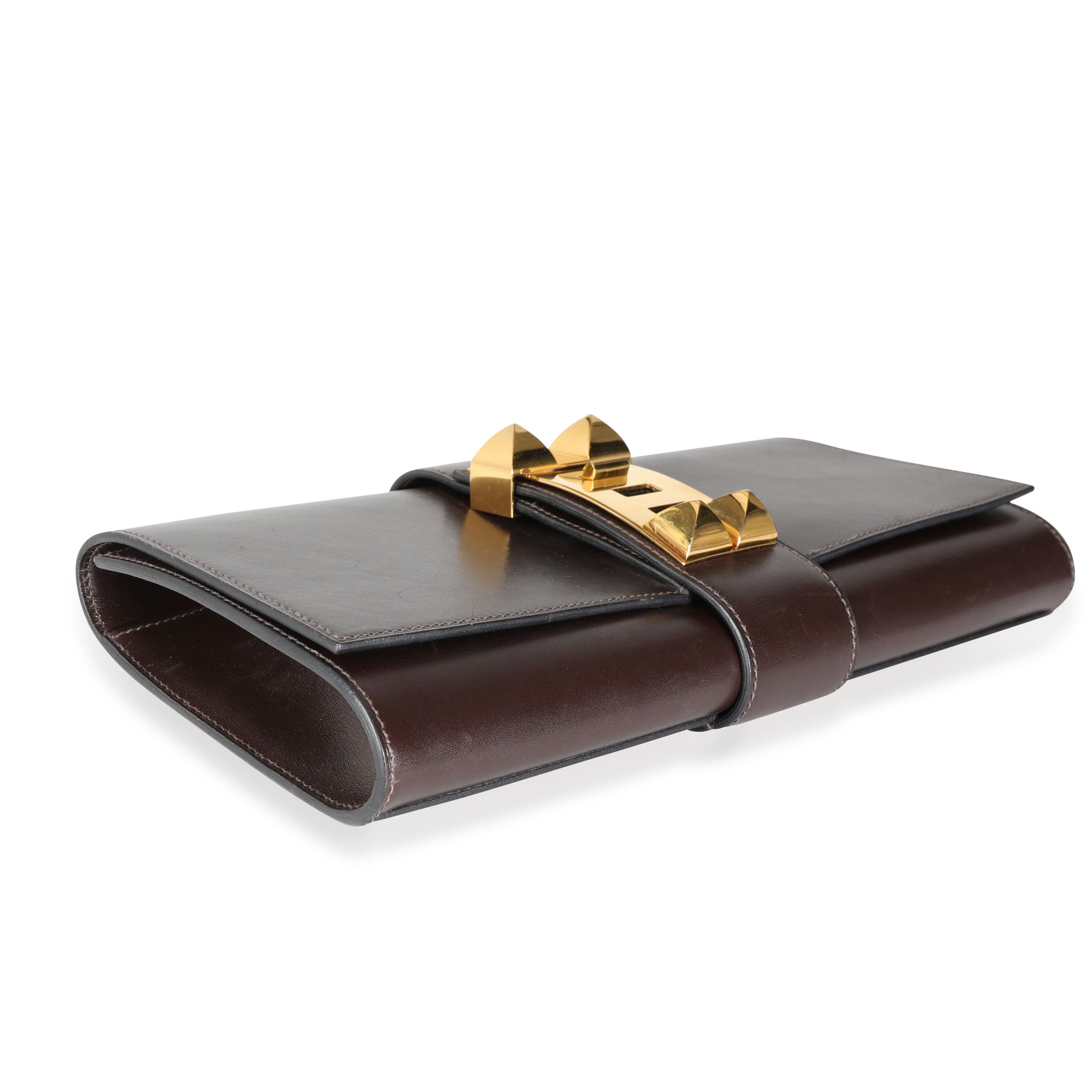 Hermès Chocolat Box Calf Medor 29 GHW 1