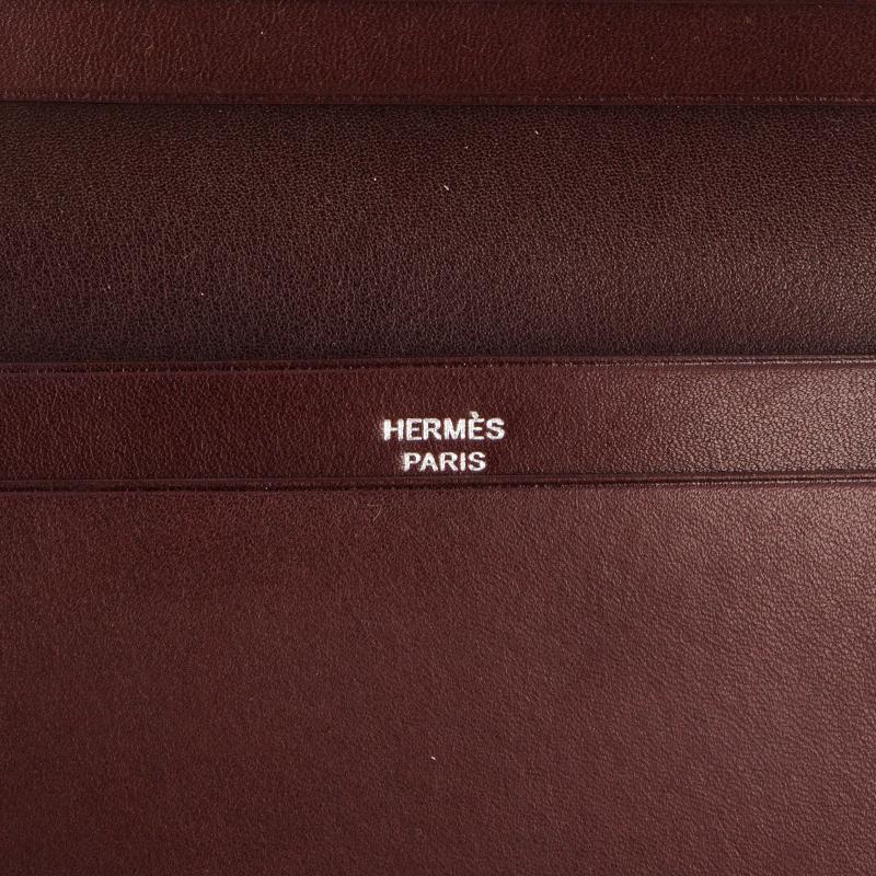 HERMES Chocolat brown Swift leather CITIZEN LONG Wallet 1