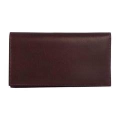 HERMES Chocolat brown Swift leather CITIZEN LONG Wallet
