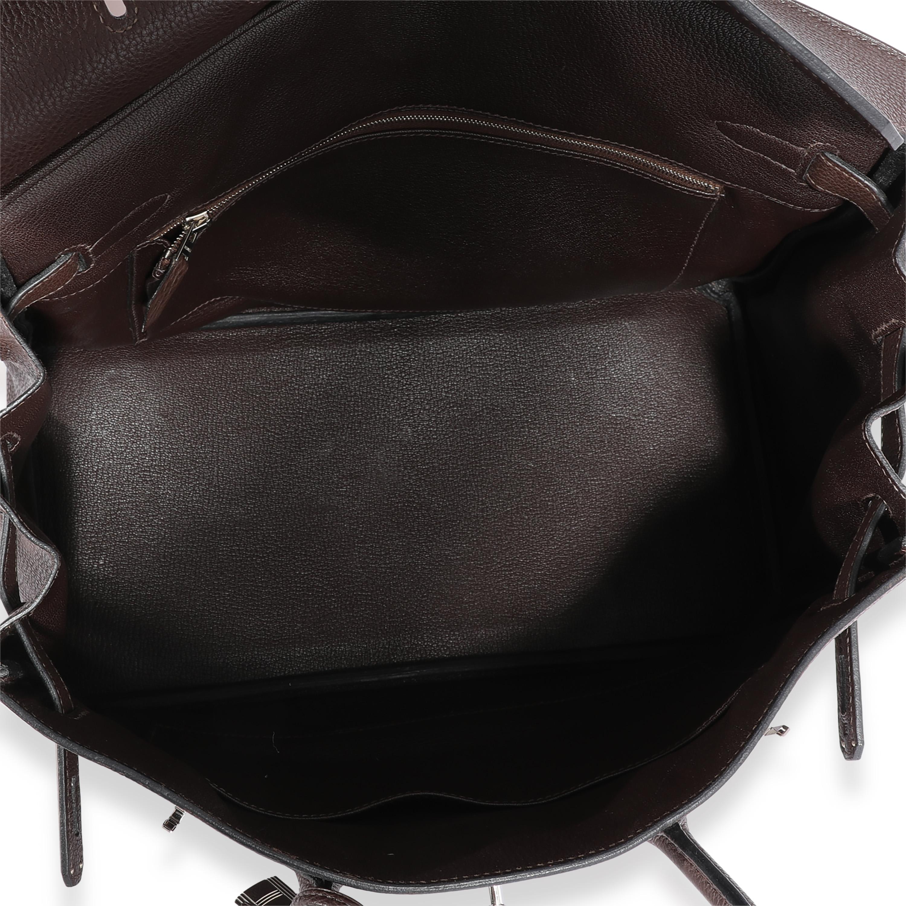 Hermès Chocolat Togo Birkin 35 PHW In Excellent Condition In New York, NY
