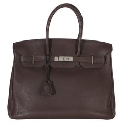 Hermès Chocolat Togo Birkin 35 PHW