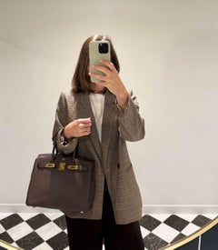 Hermès Chocolat Togo Leather Birkin 30cm Retourne