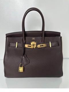 Hermes Chocolate Birkin 30 Bag