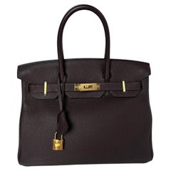 Hermes Chocolate Birkin 30 Bag