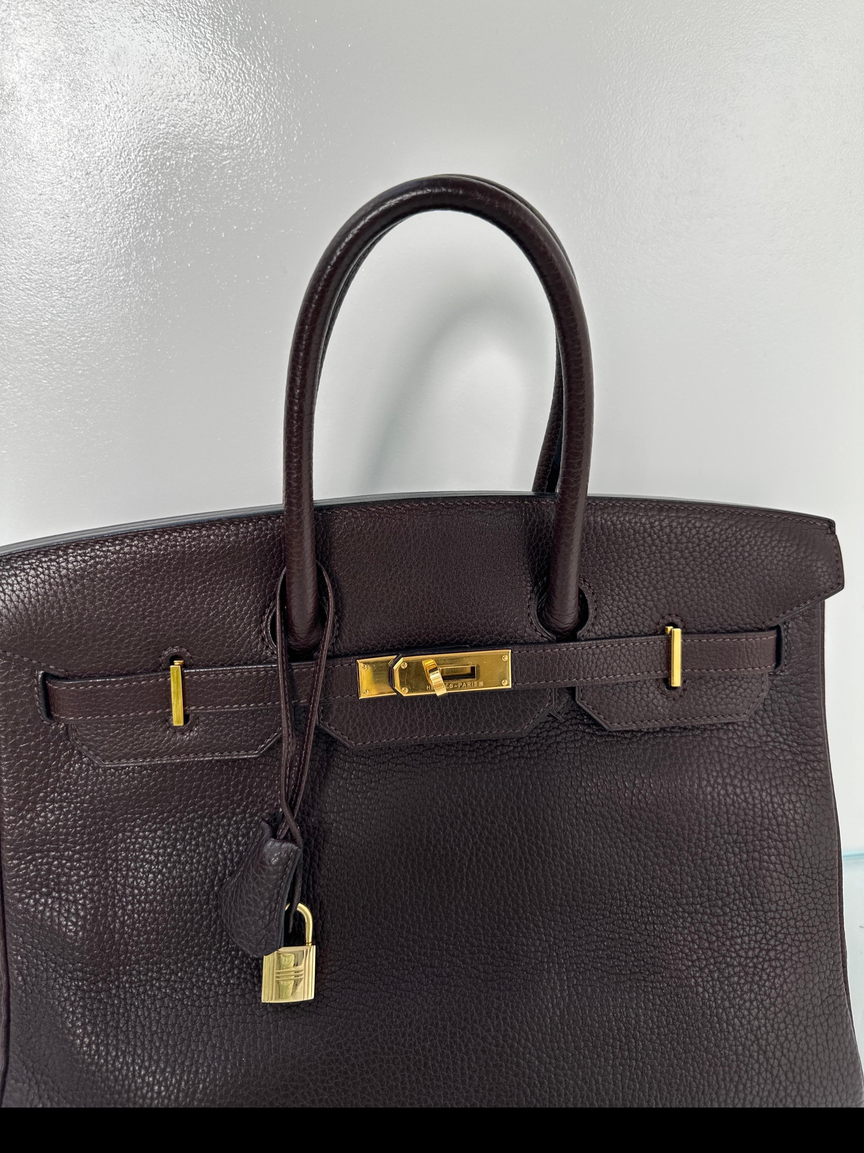 Hermes Chocolate Birkin 35 Bag 5