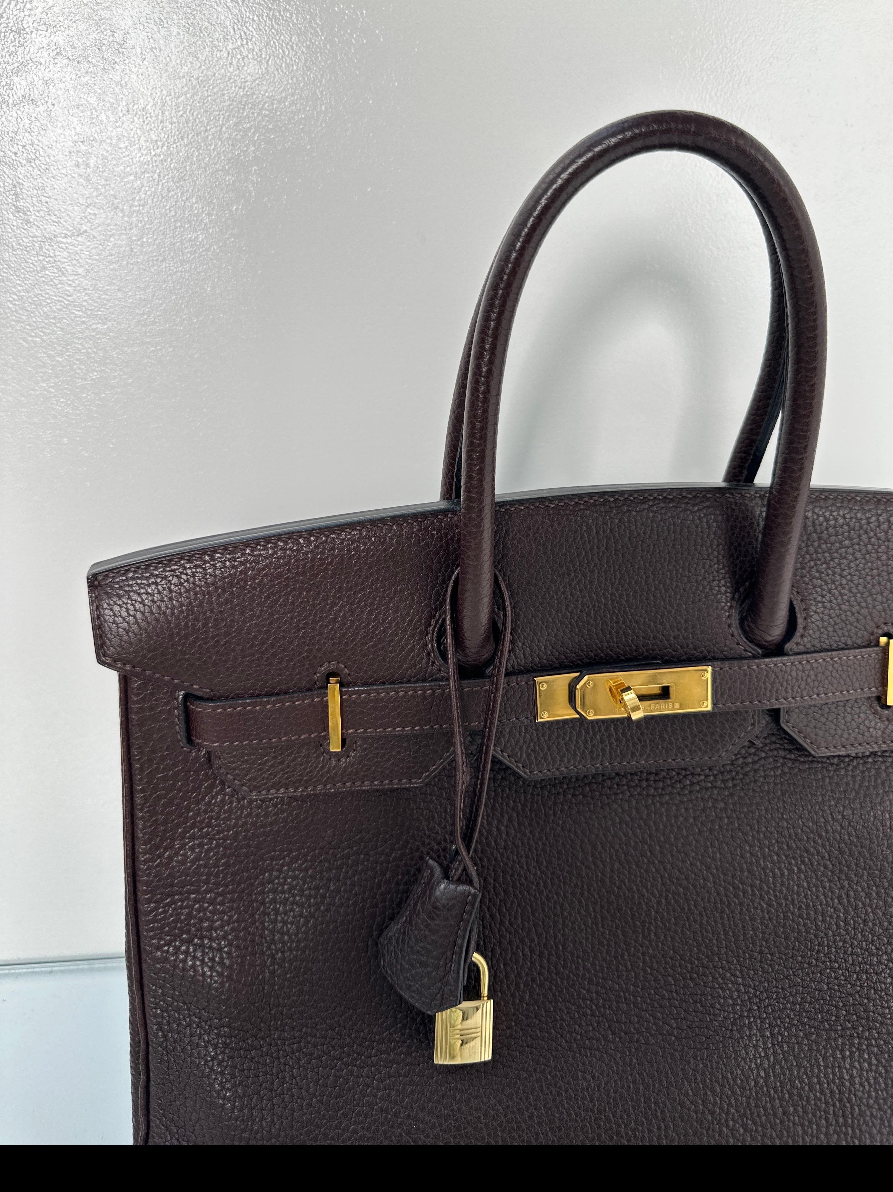 Hermes Chocolate Birkin 35 Bag 6