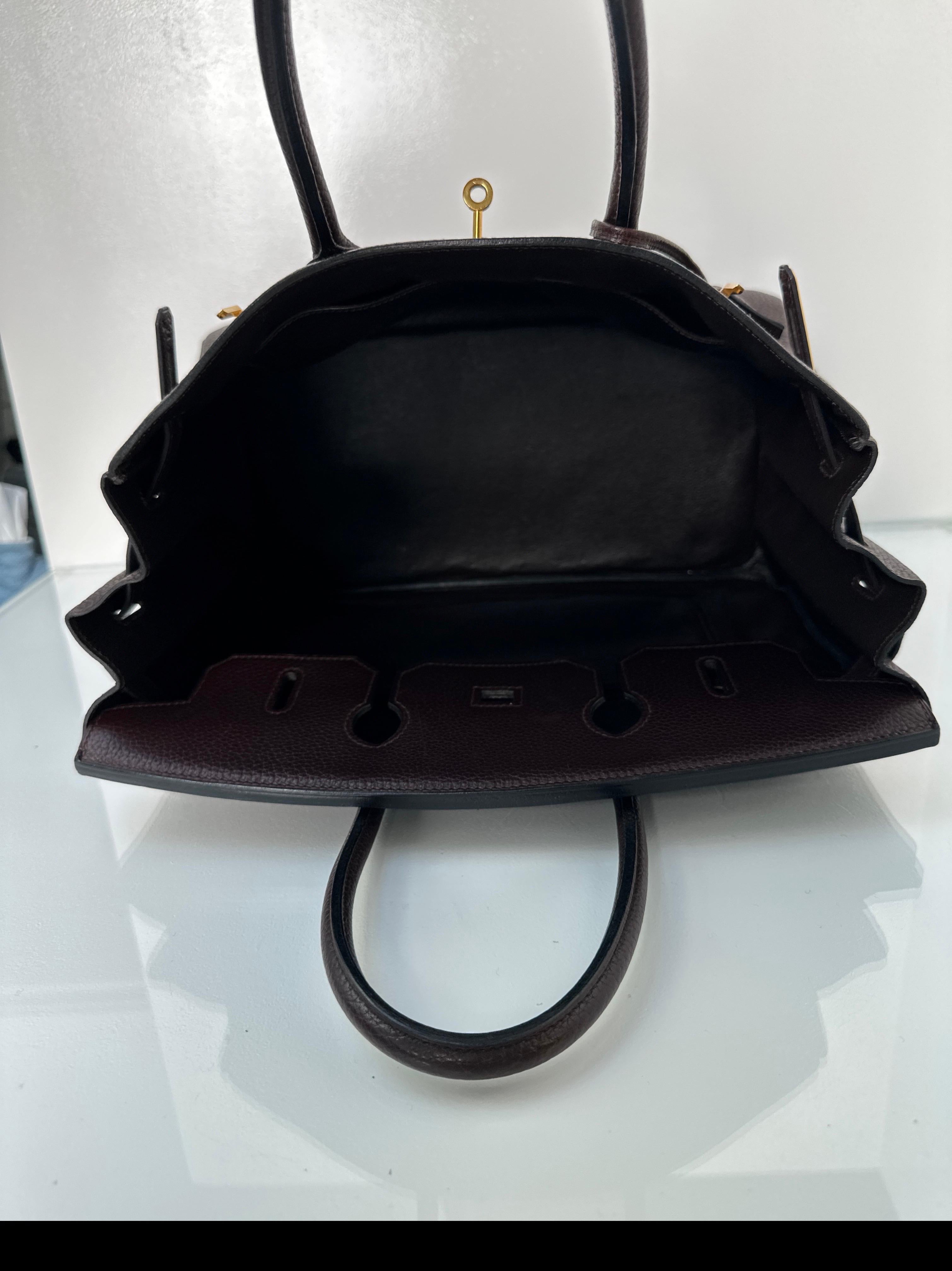 Hermes Chocolate Birkin 35 Bag 8