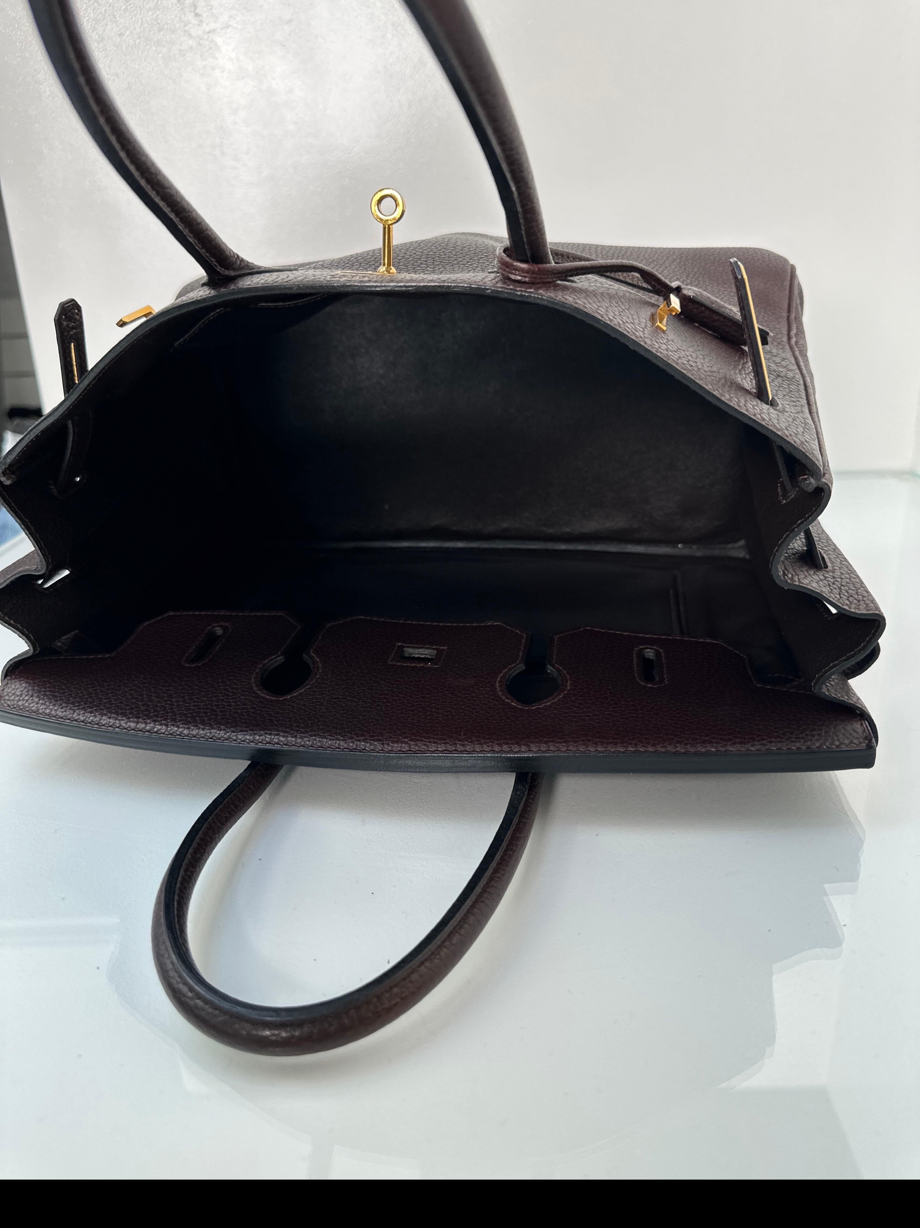 Hermes Chocolate Birkin 35 Bag 10