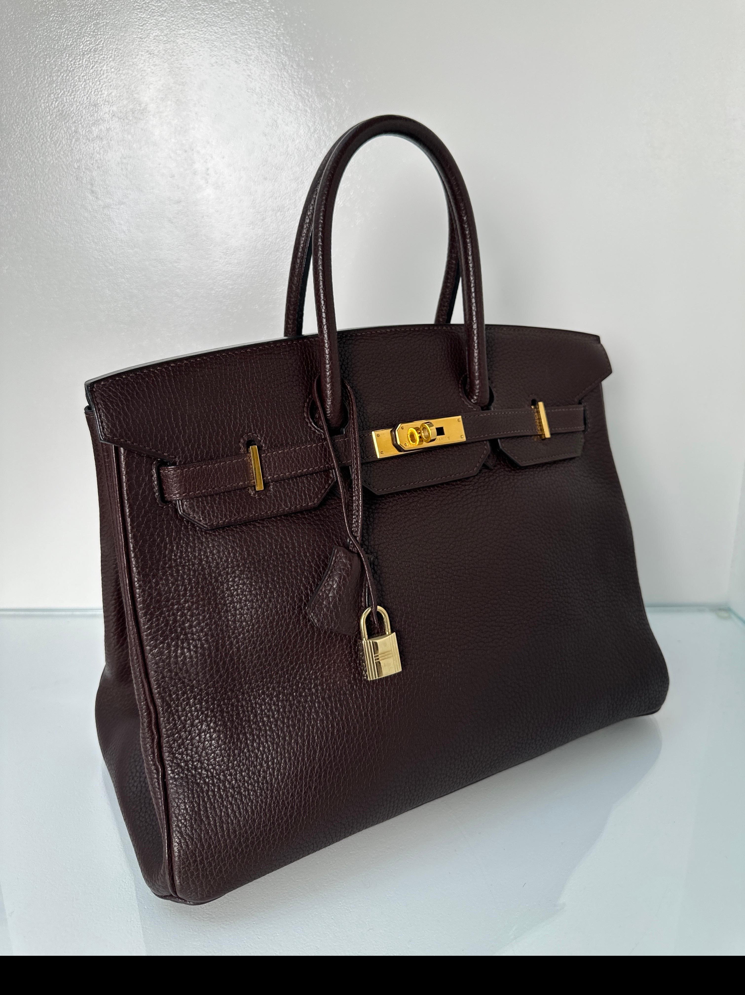 Hermes Chocolate Birkin 35 Bag 13