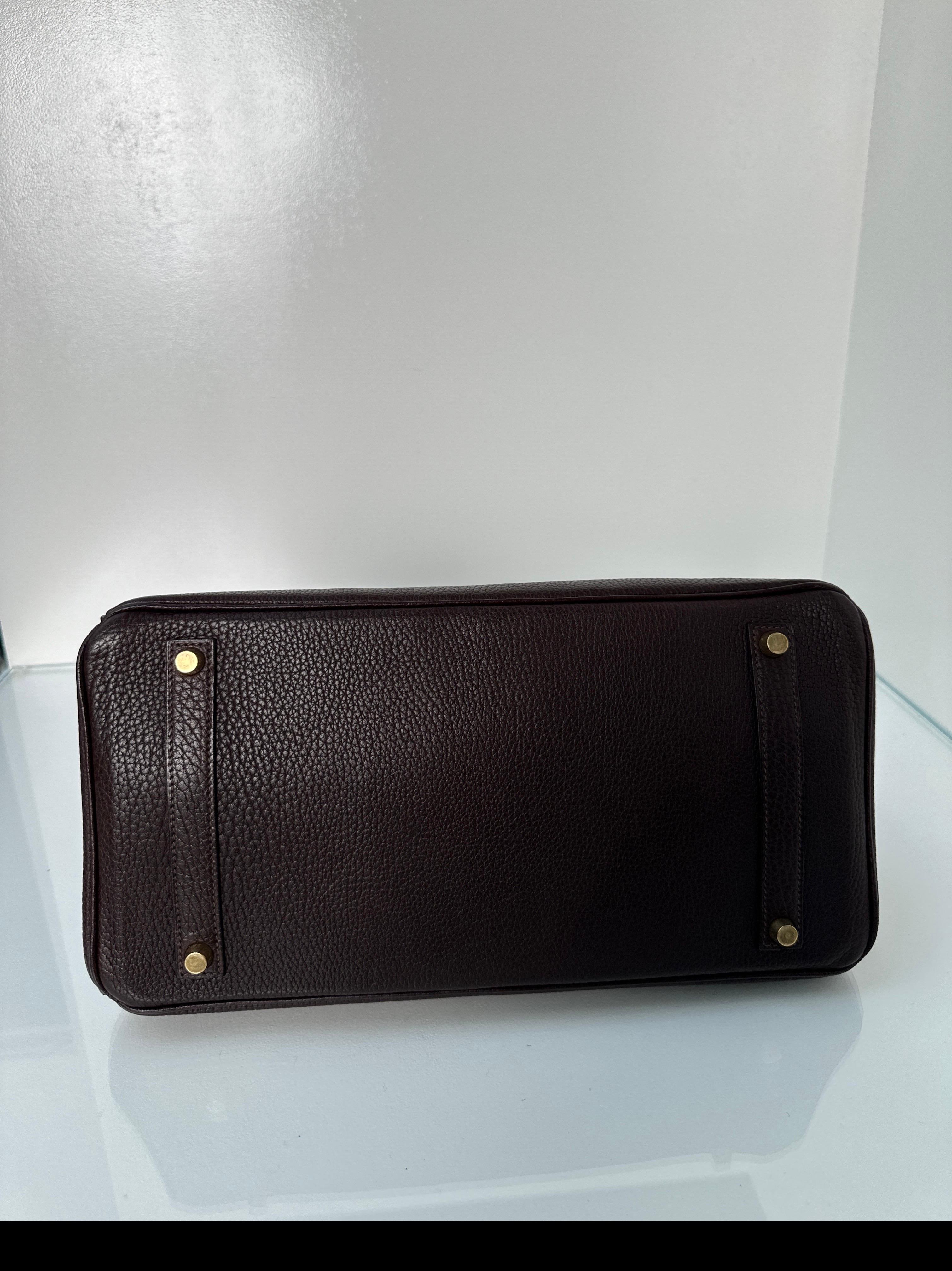 Hermes Chocolate Birkin 35 Bag 1