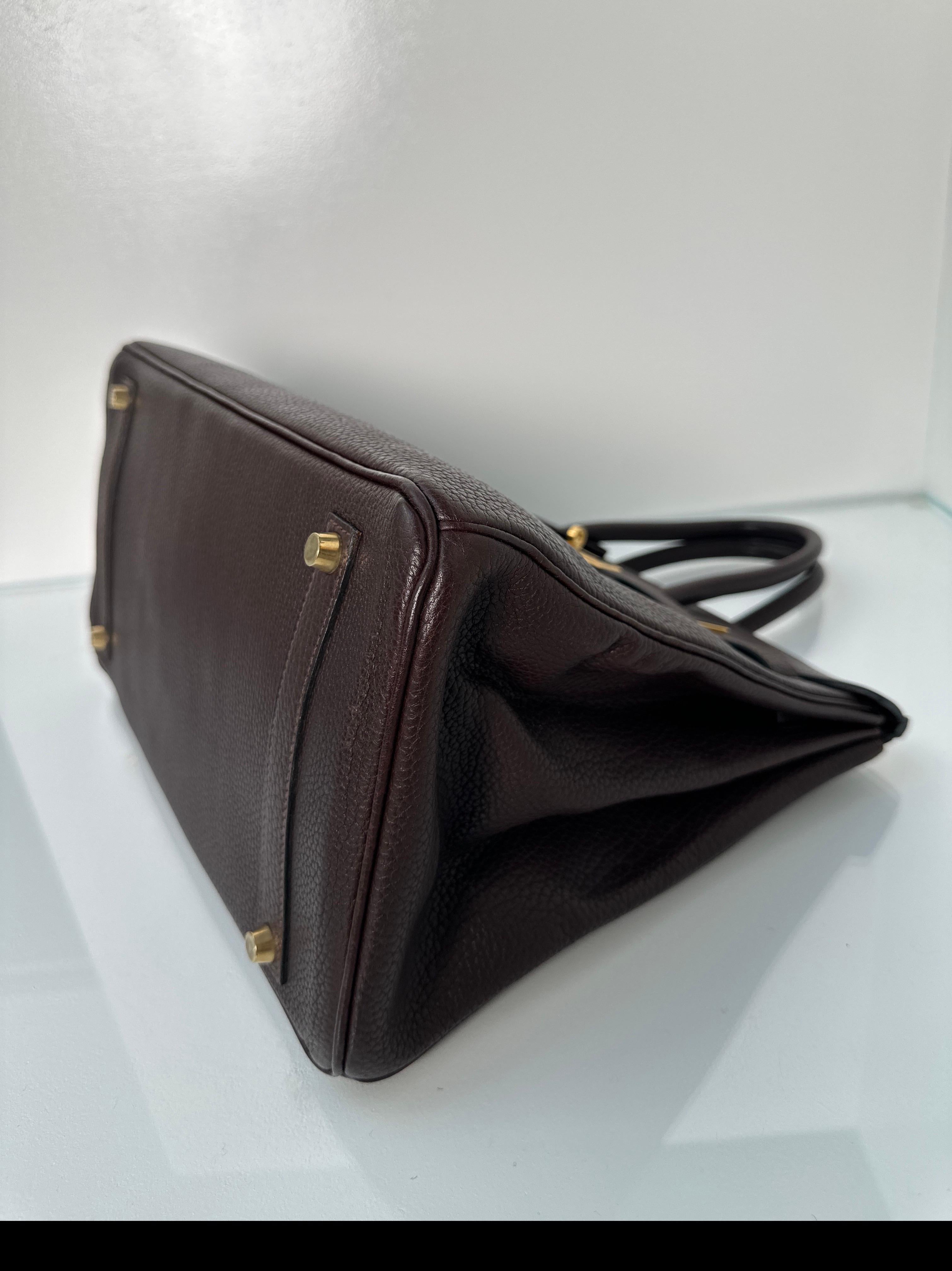 Hermes Chocolate Birkin 35 Bag 3
