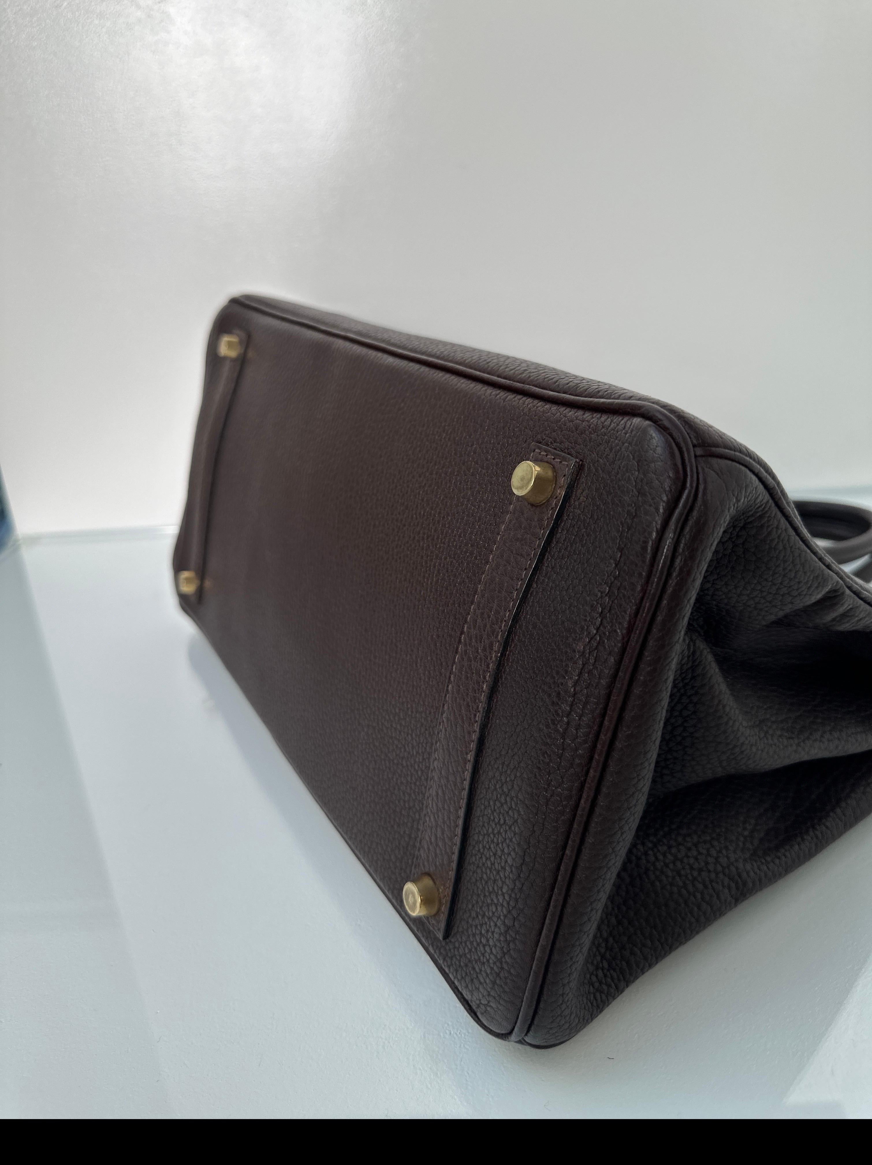 Hermes Chocolate Birkin 35 Bag 4