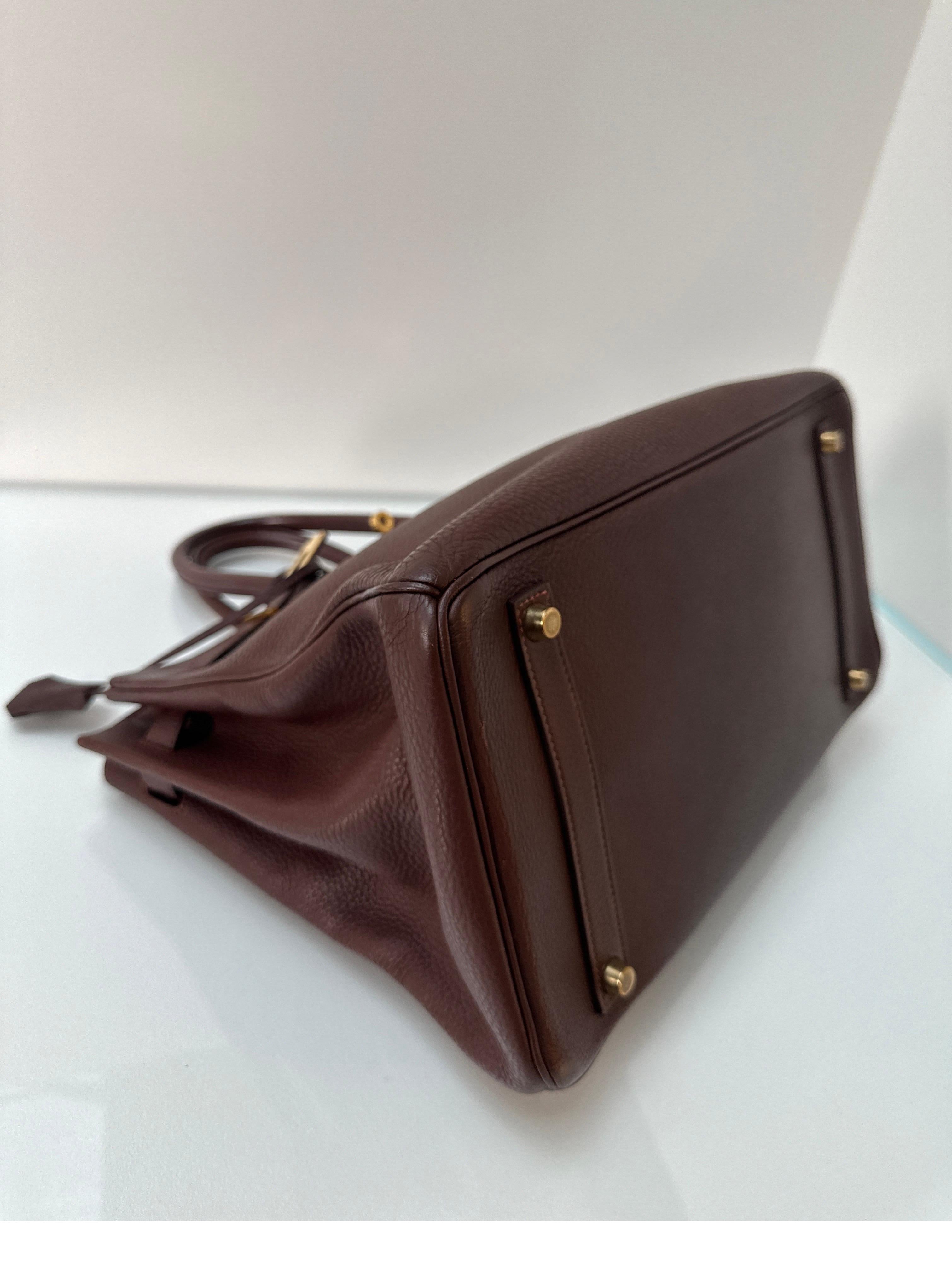 Hermes Chocolate Brown  Birkin 35 Bag 5