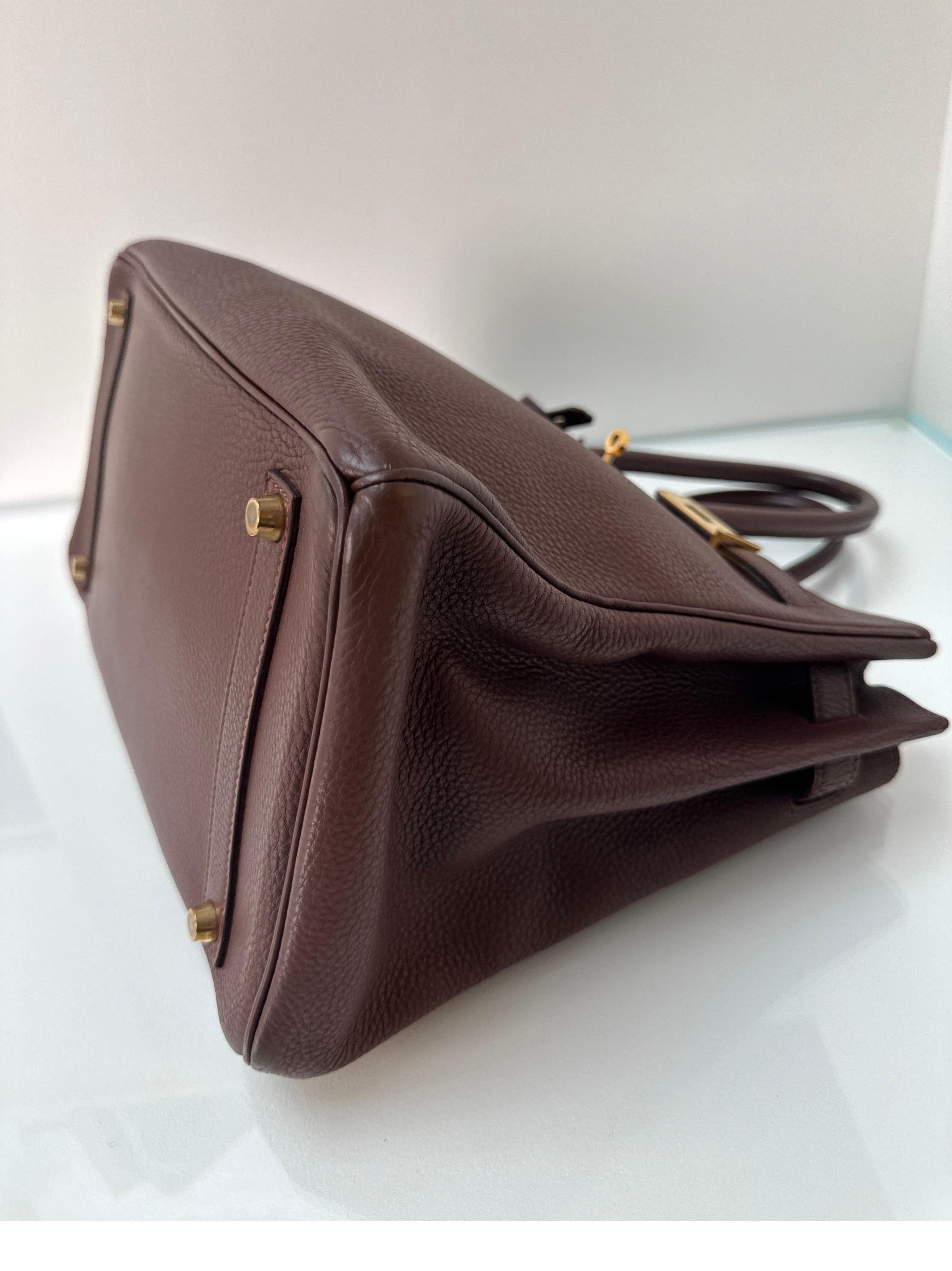 Hermes Chocolate Brown  Birkin 35 Bag 6
