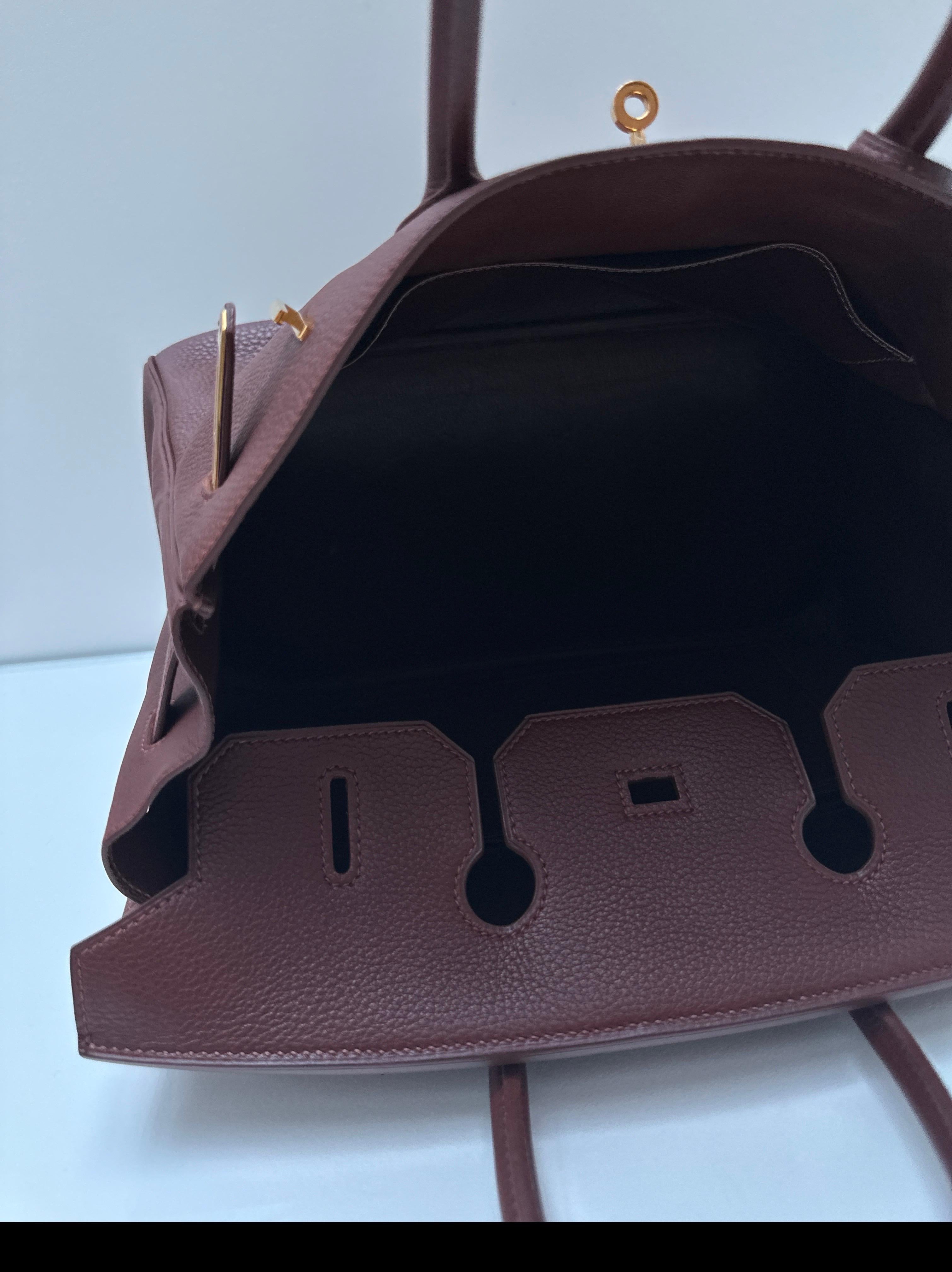Hermes Chocolate Brown Birkin 35 Bag For Sale 6
