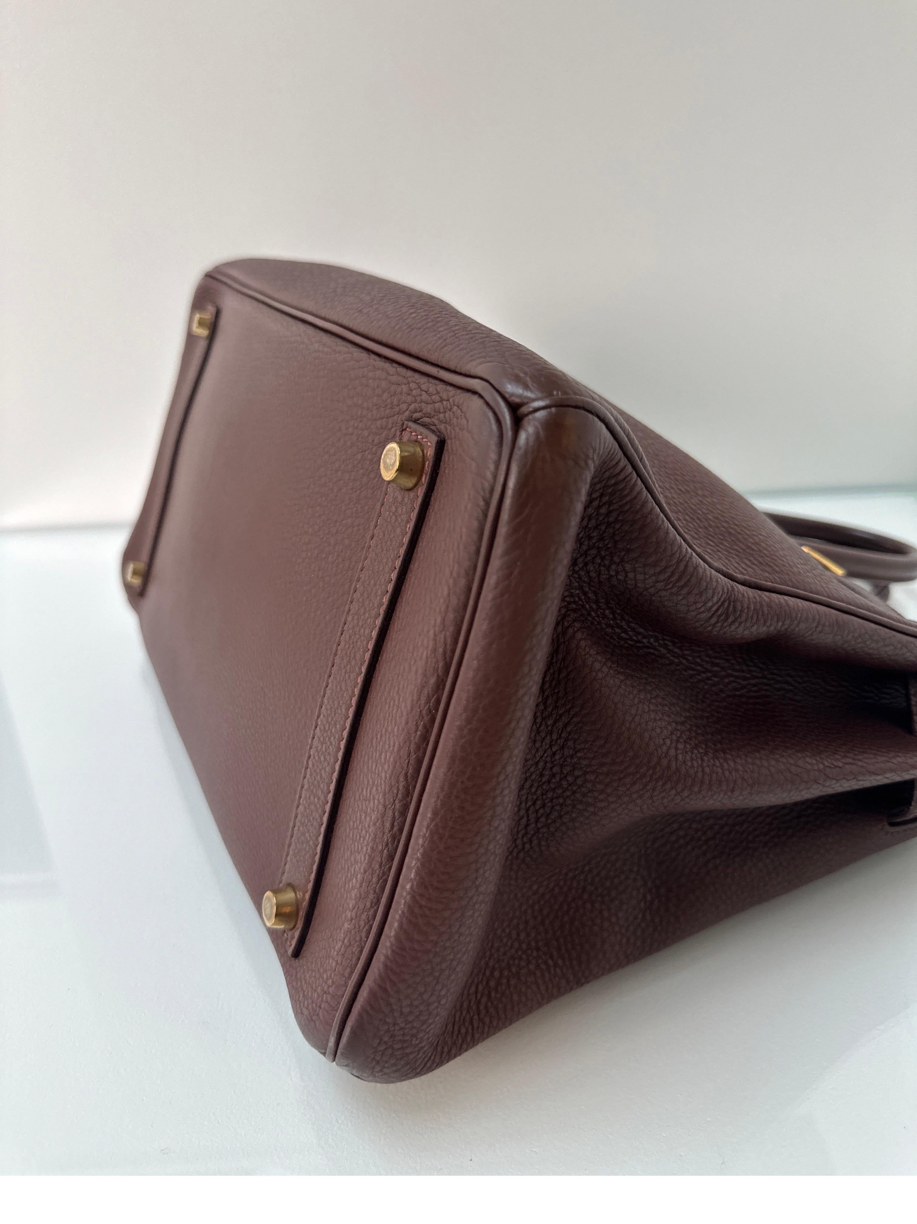 Hermes Chocolate Brown  Birkin 35 Bag 7