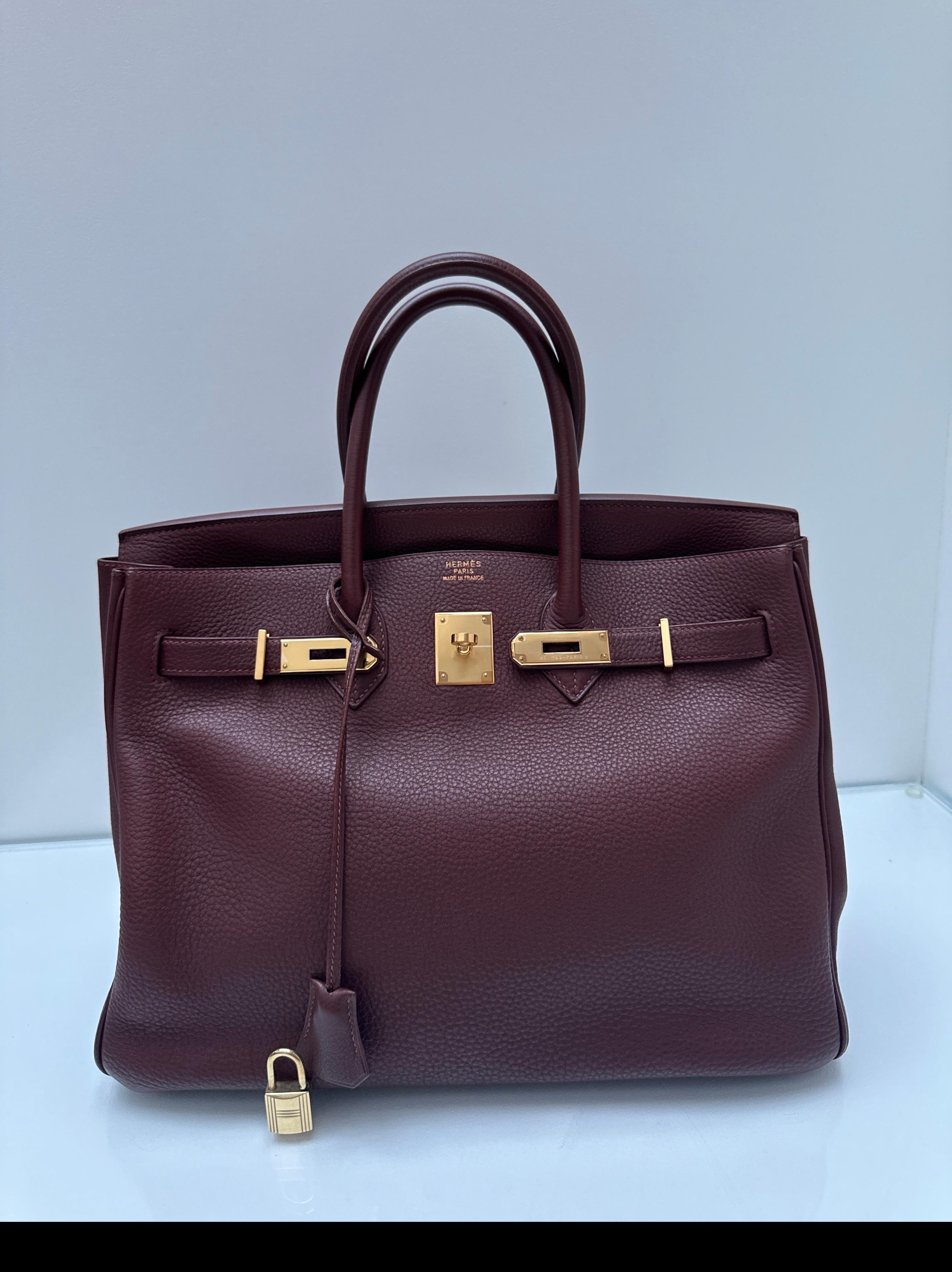 Hermes Chocolate Brown Birkin 35 Bag For Sale 8