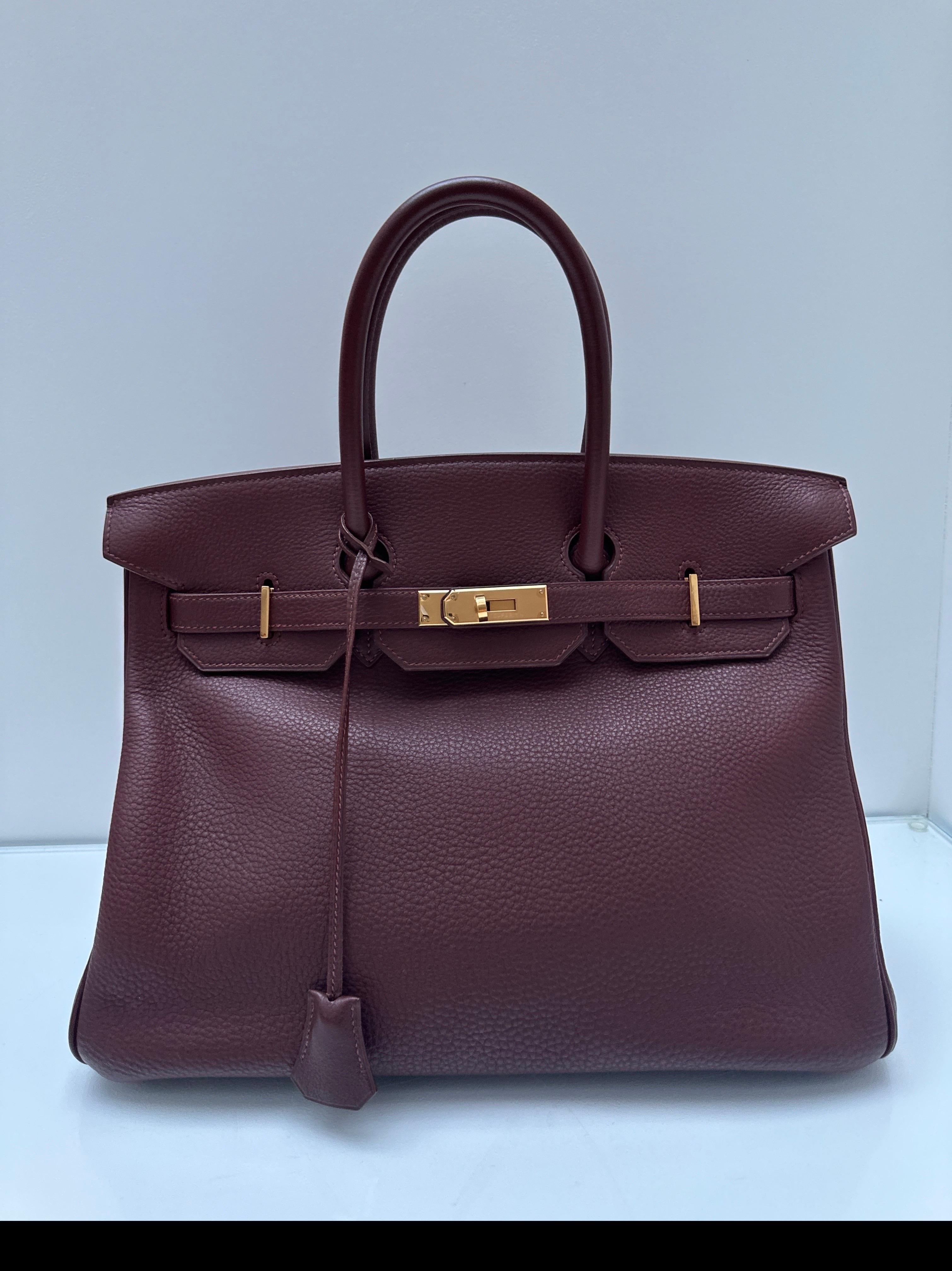 Hermes Chocolate Brown Birkin 35 Bag For Sale 9