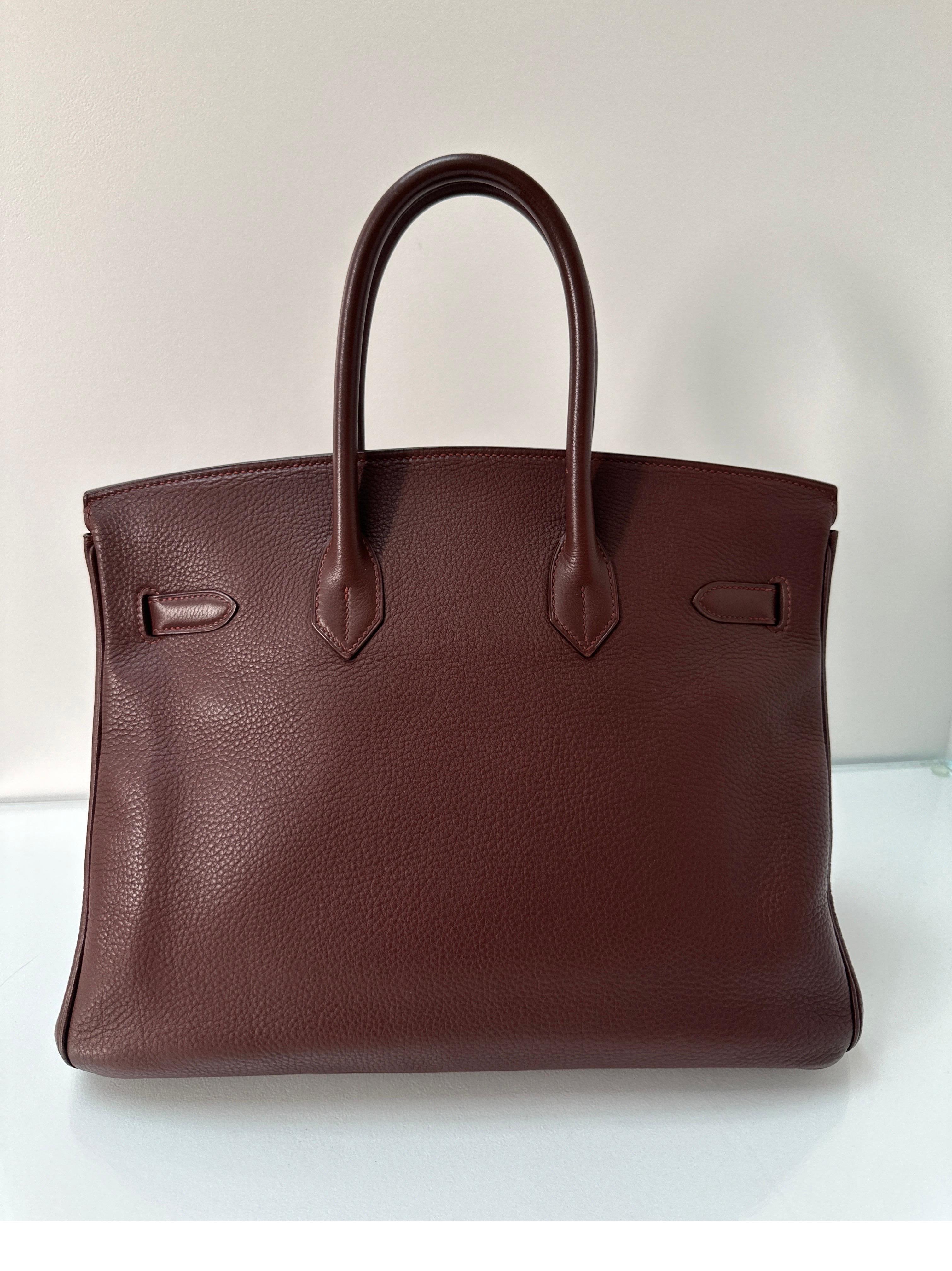 Hermes Chocolate Brown  Birkin 35 Bag 13