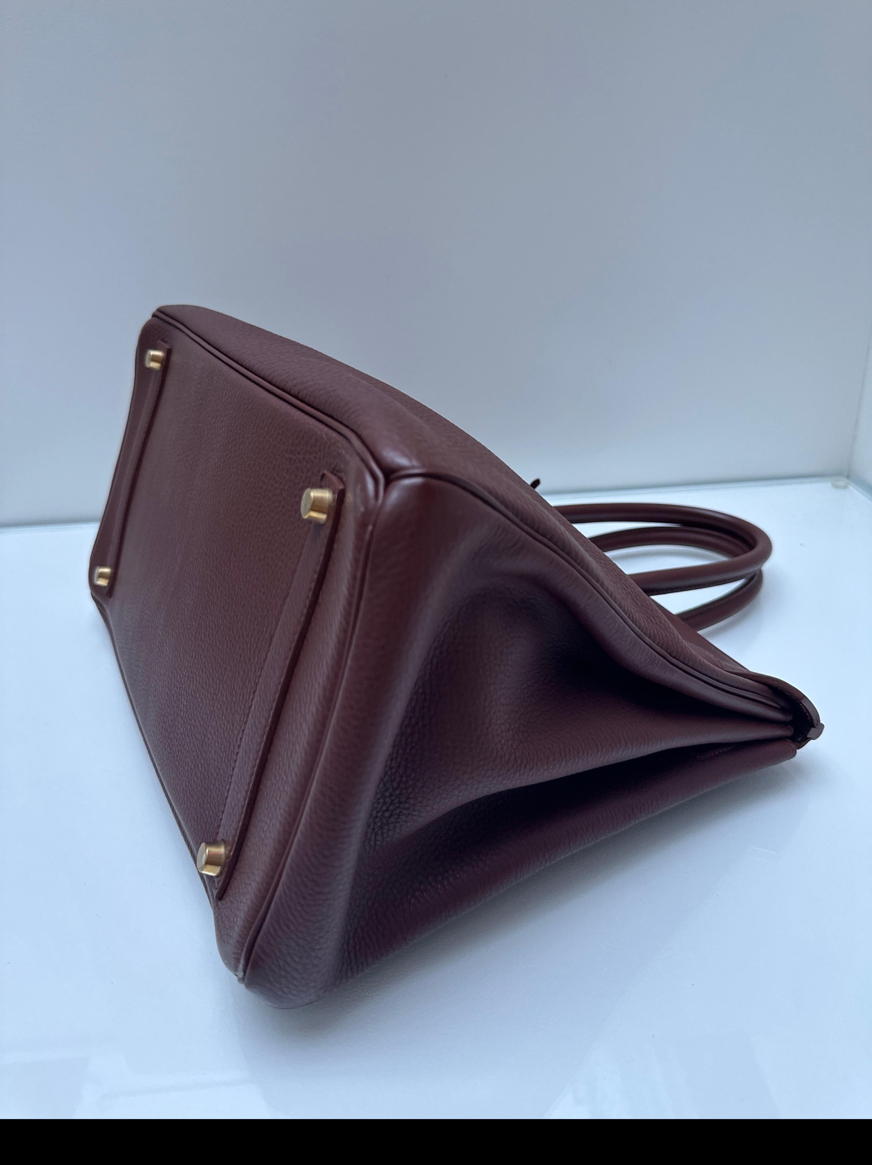 Hermes Chocolate Brown Birkin 35 Bag For Sale 13