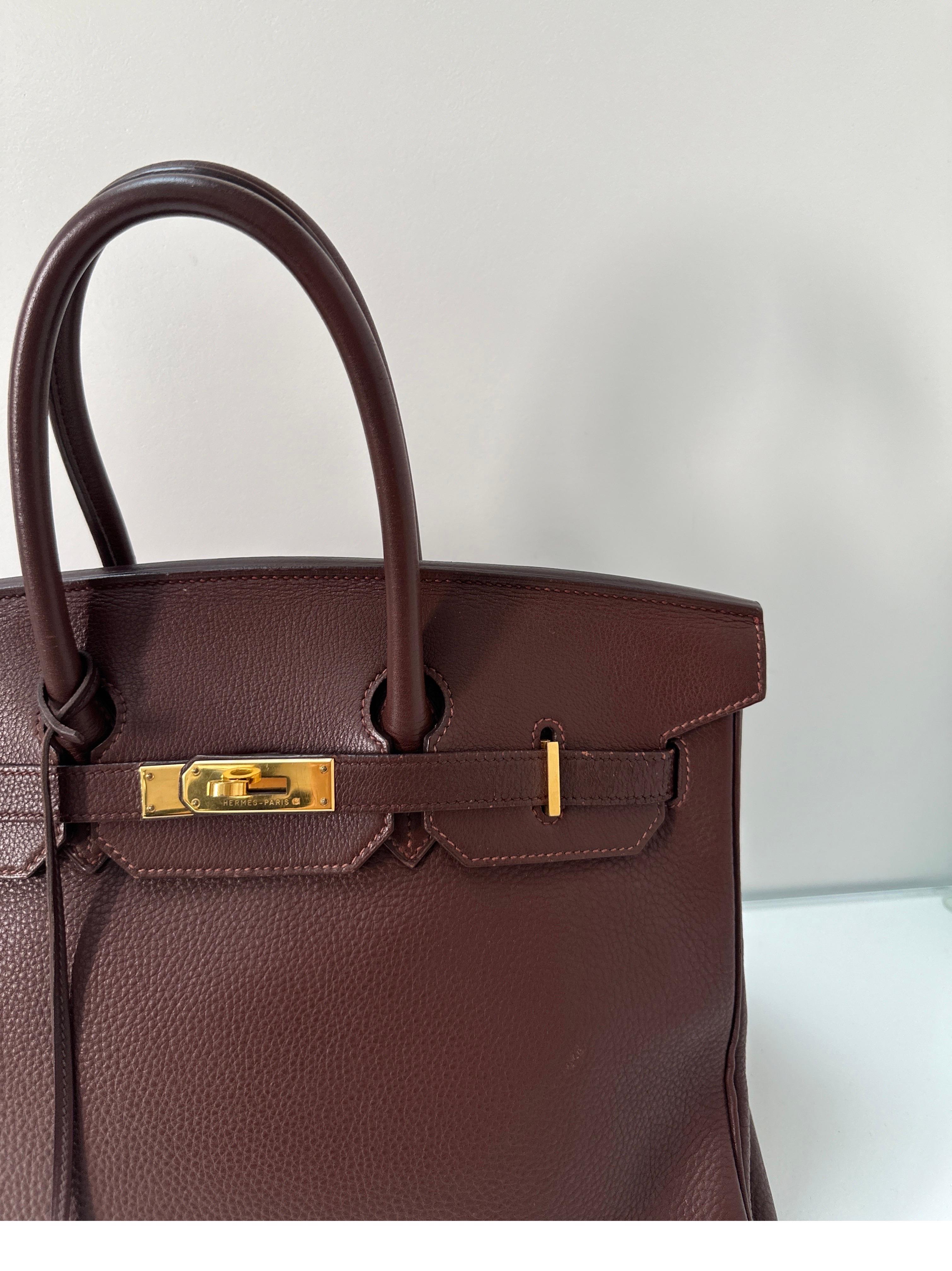 Hermes Chocolate Brown  Birkin 35 Bag 14