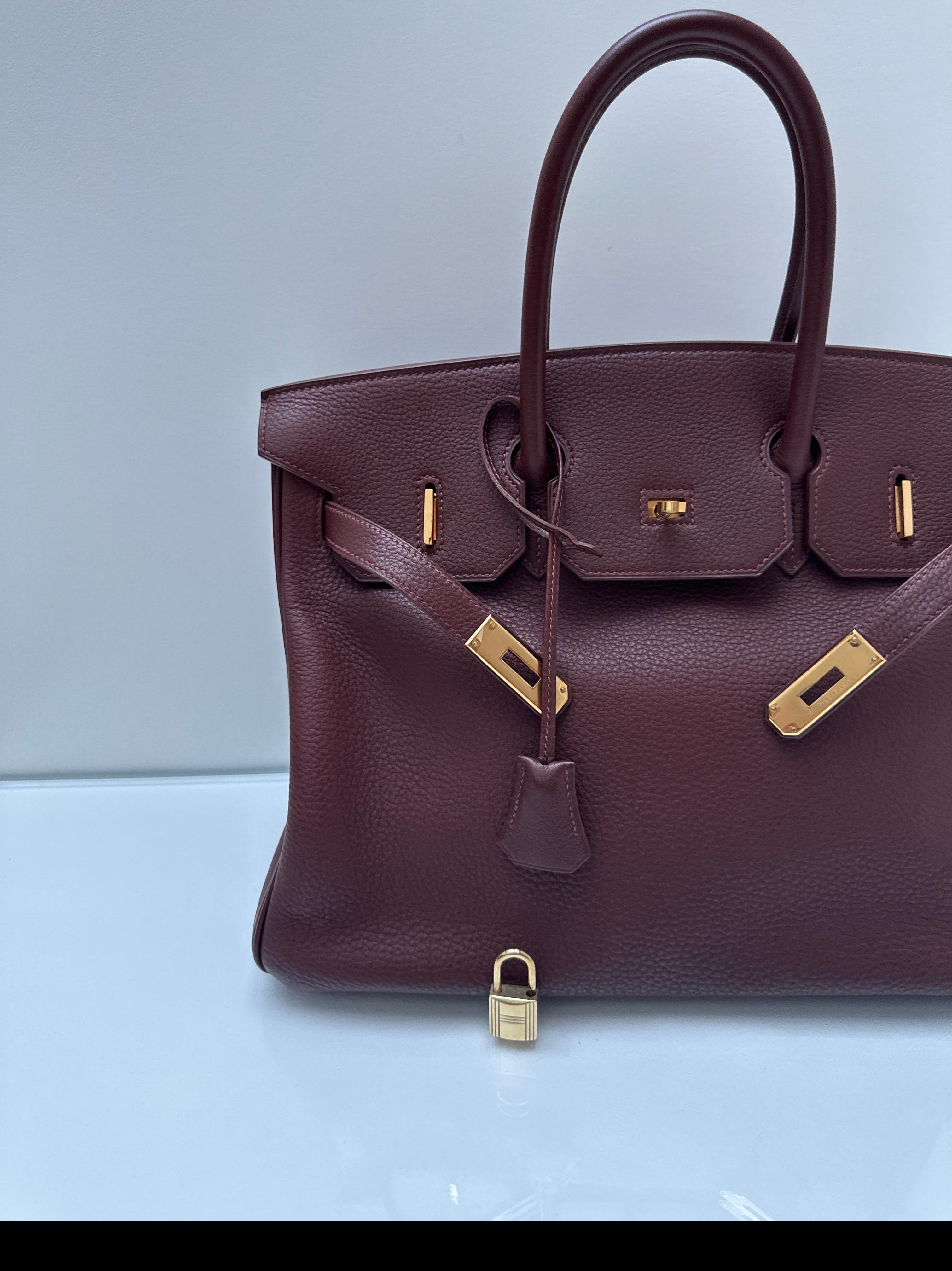 Black Hermes Chocolate Brown Birkin 35 Bag For Sale
