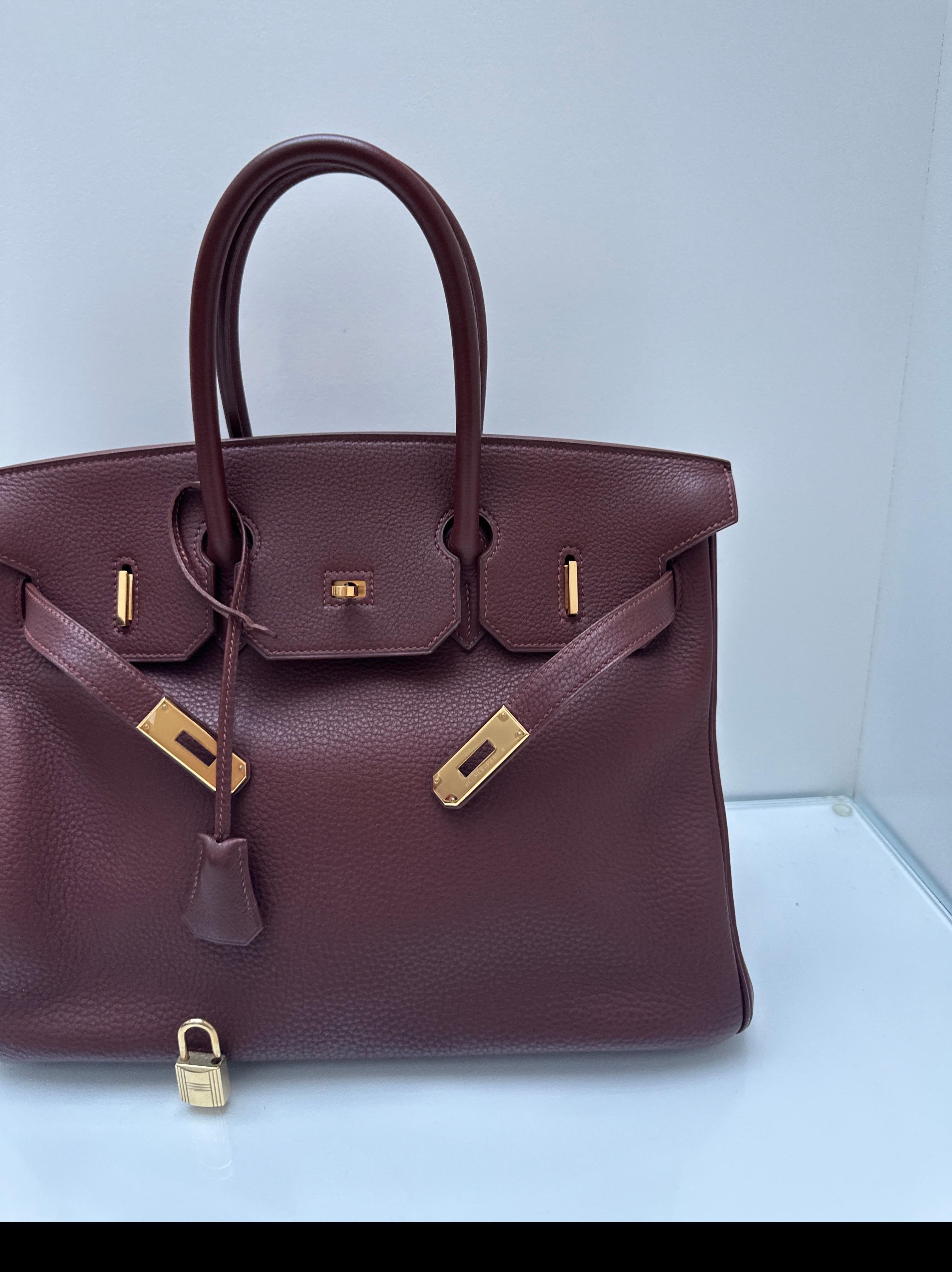 Hermes Chocolate Brown Birkin 35 Bag In Excellent Condition For Sale In Athens, GA
