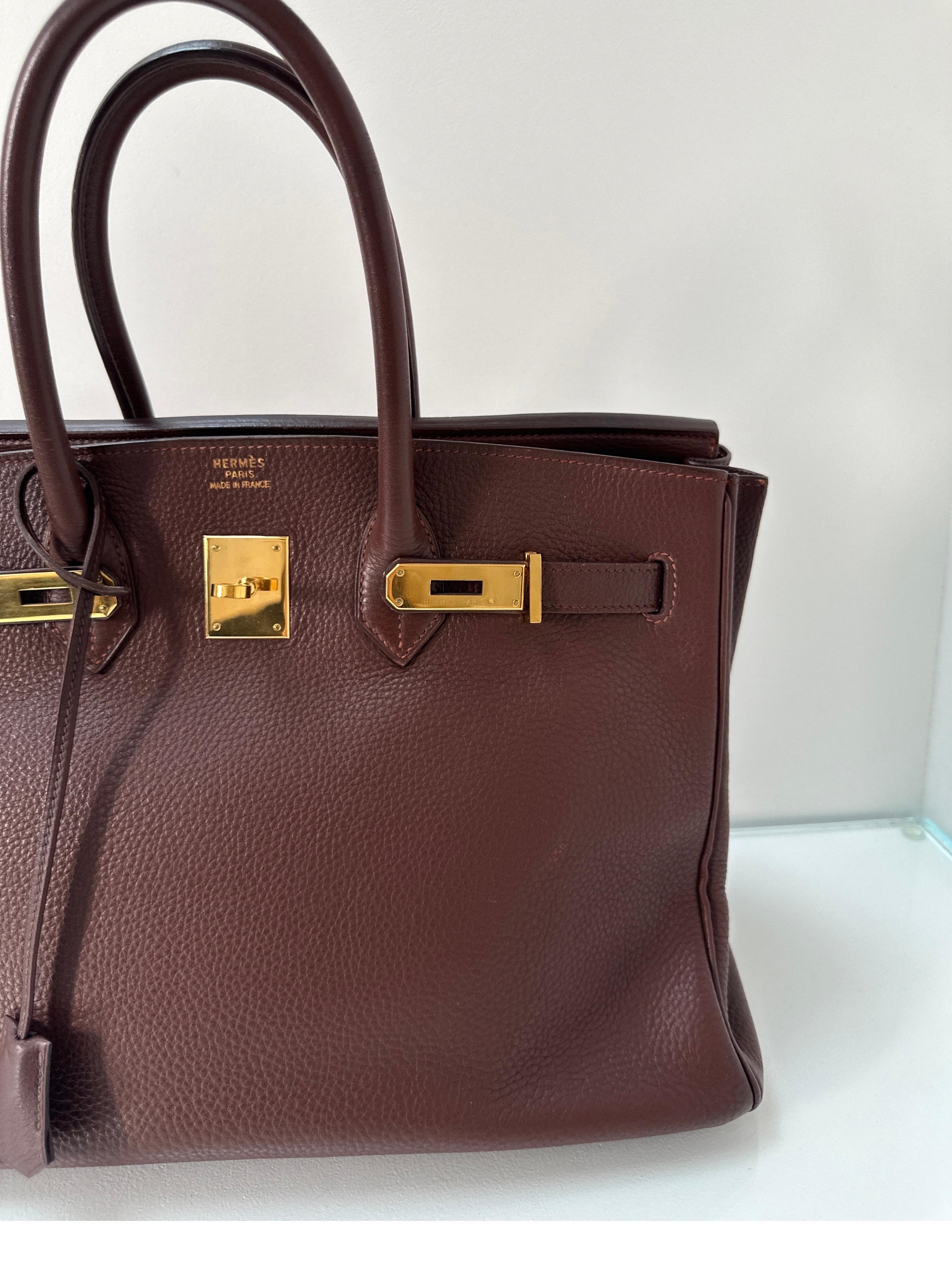 Women's or Men's Hermes Chocolate Brown  Birkin 35 Bag