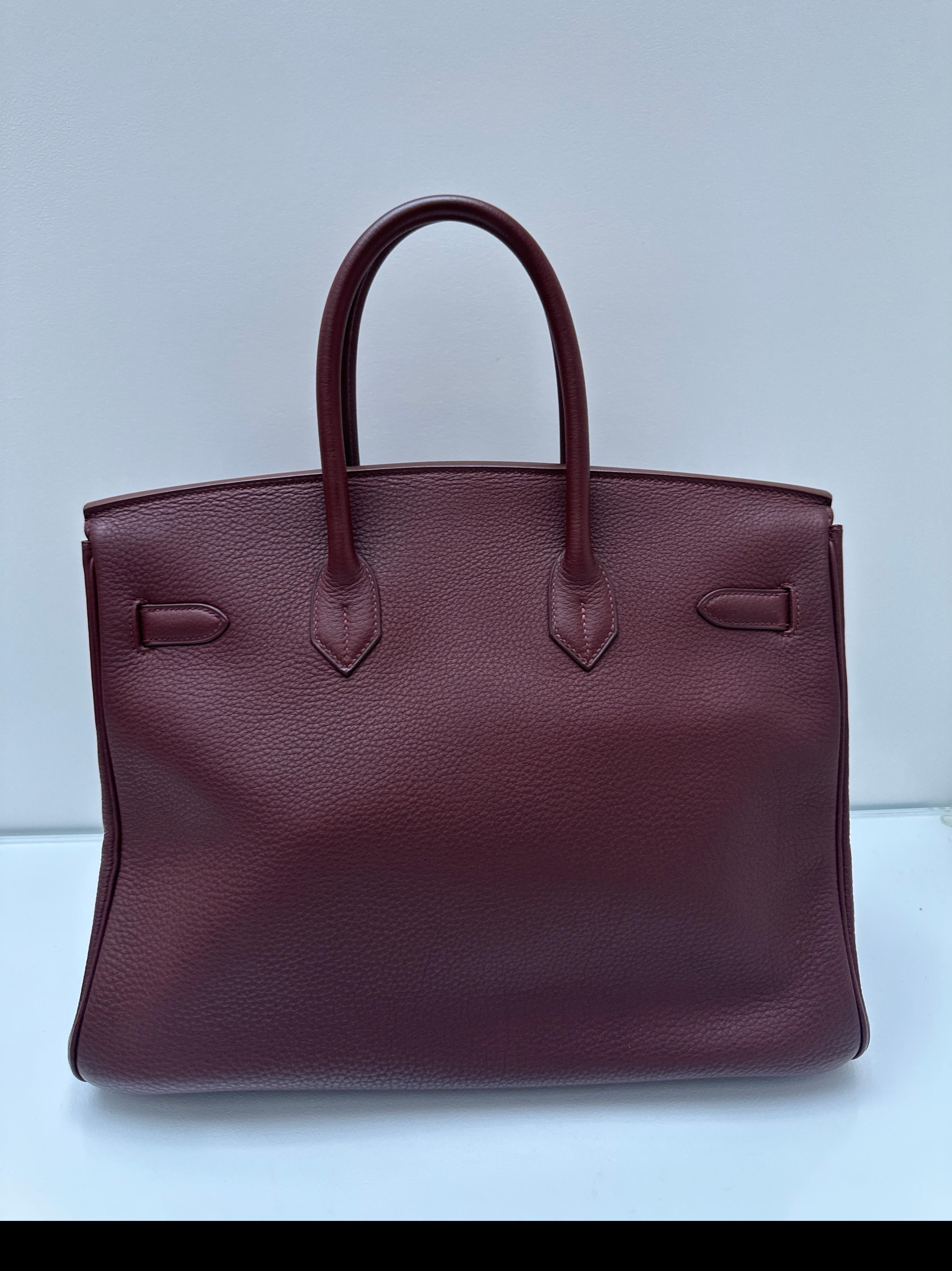 Women's or Men's Hermes Chocolate Brown Birkin 35 Bag For Sale
