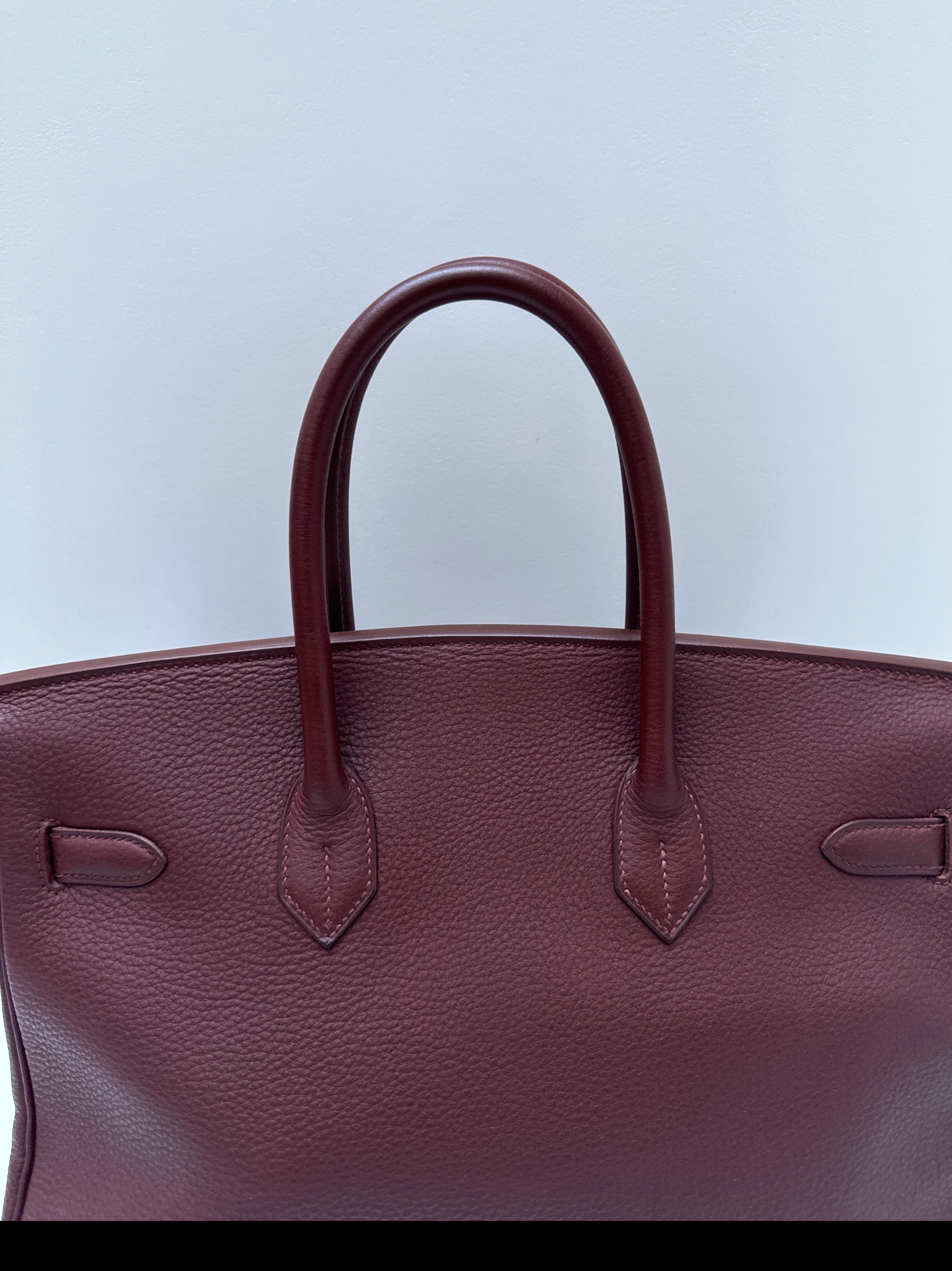 Hermes Chocolate Brown Birkin 35 Bag For Sale 1